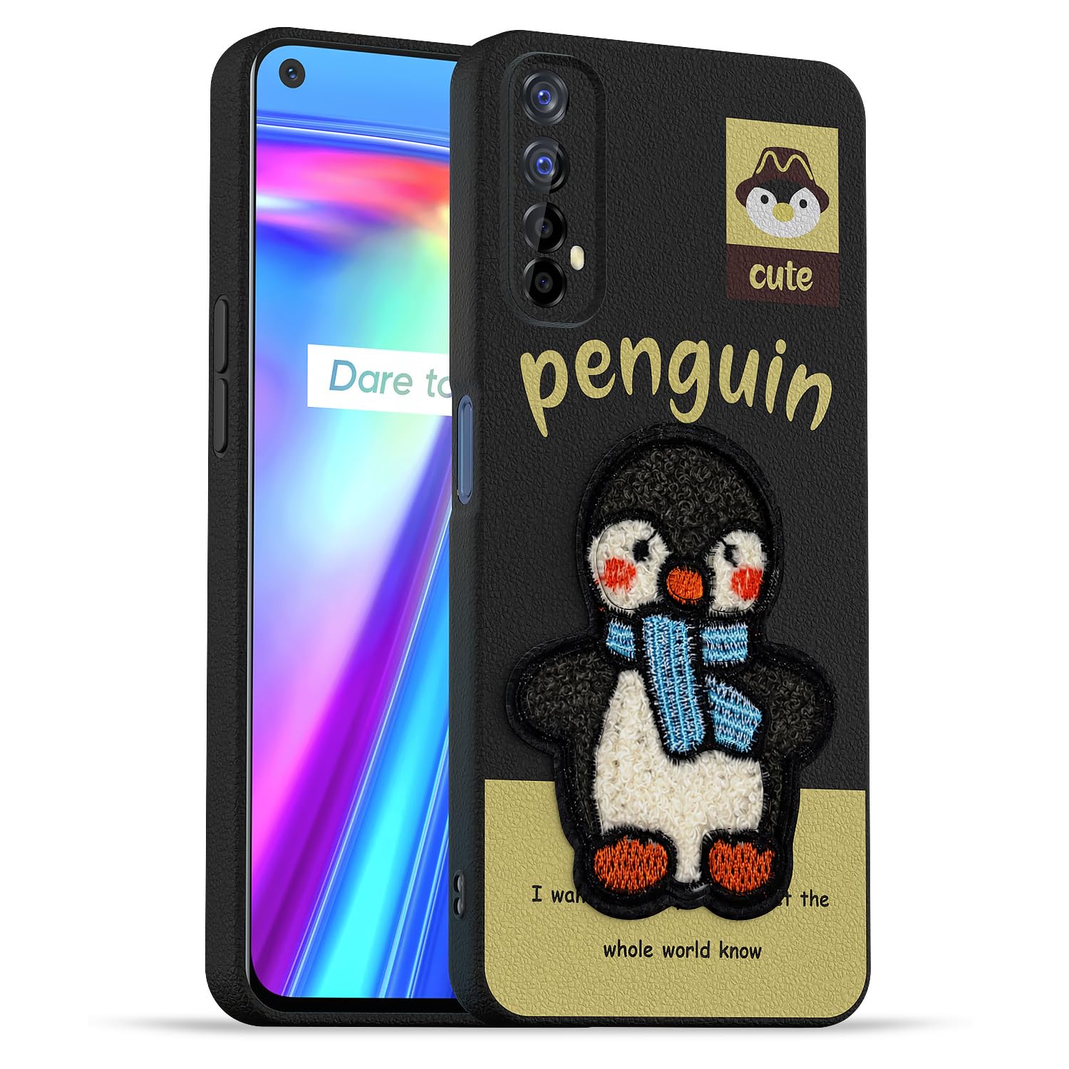 Pikkme Realme 7/Narzo 30 4G/Narzo 20 Pro black mobile back cover