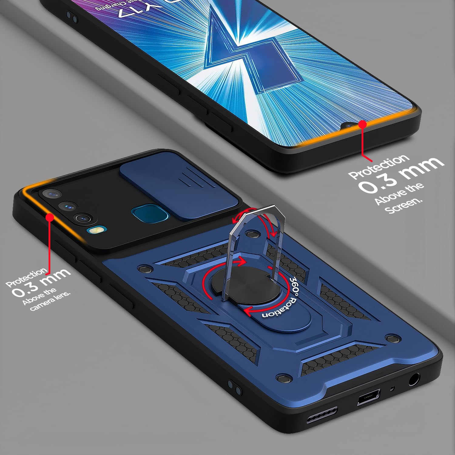 Pikkme Vivo Y12/Y15/Y17/U10 blue phone cover – photo 4
