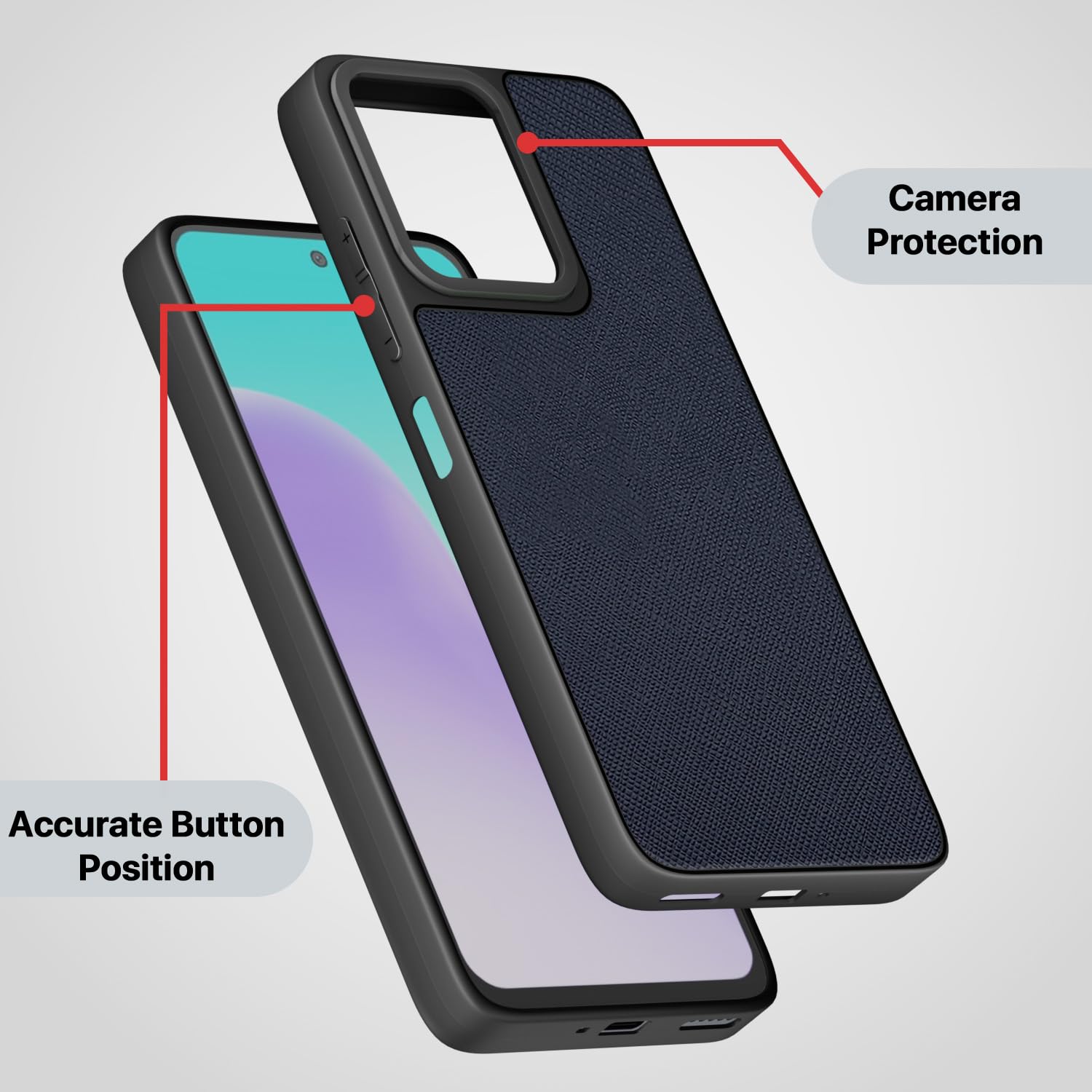 Redmi 12 5G/4G/Poco M6 Pro 5G Leatherback mobile cover in blue by Pikkme – photo 3