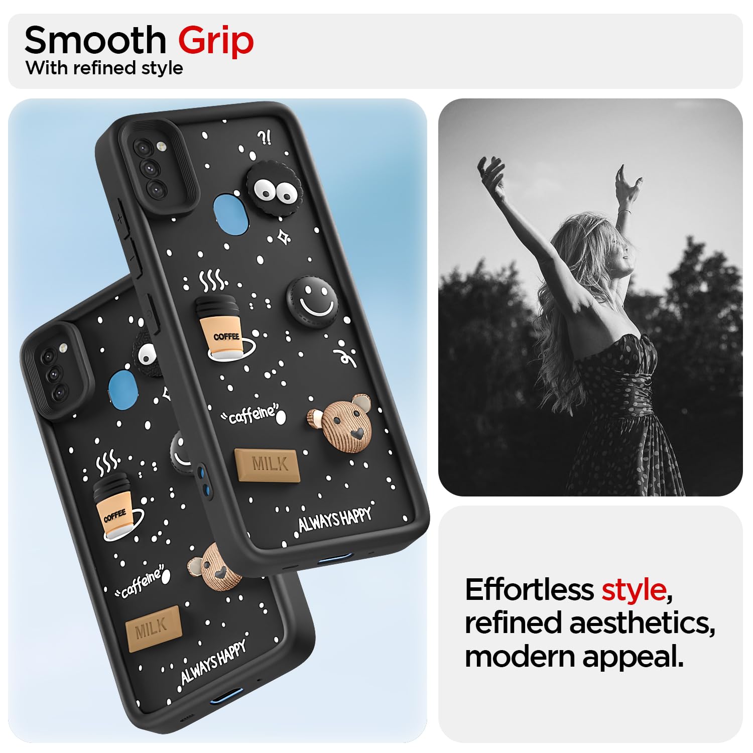 Pikkme black Silicone mobile cover for Samsung M11/3D – photo 2