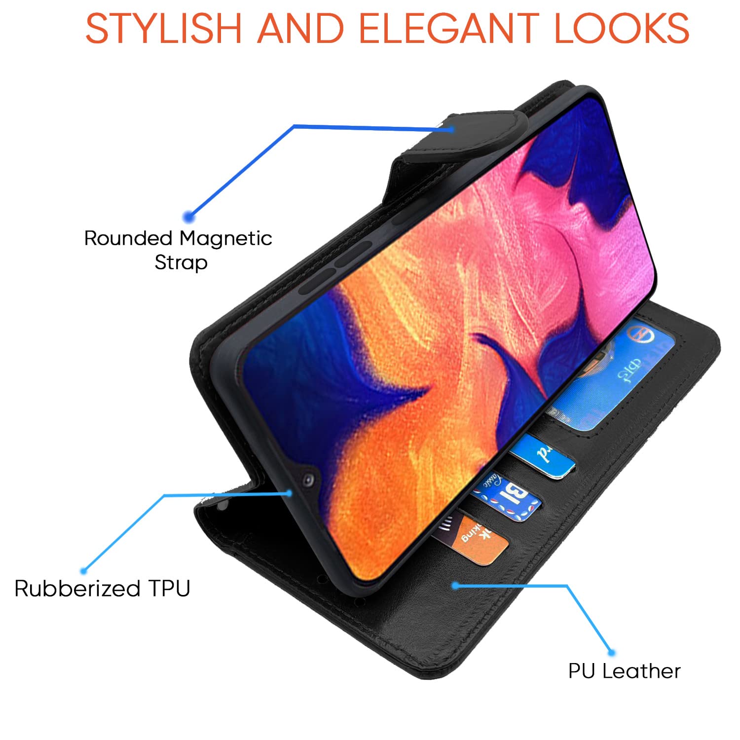 Pikkme Samsung Galaxy A10 Vintage Vintage Flip Cover Cover (Black)