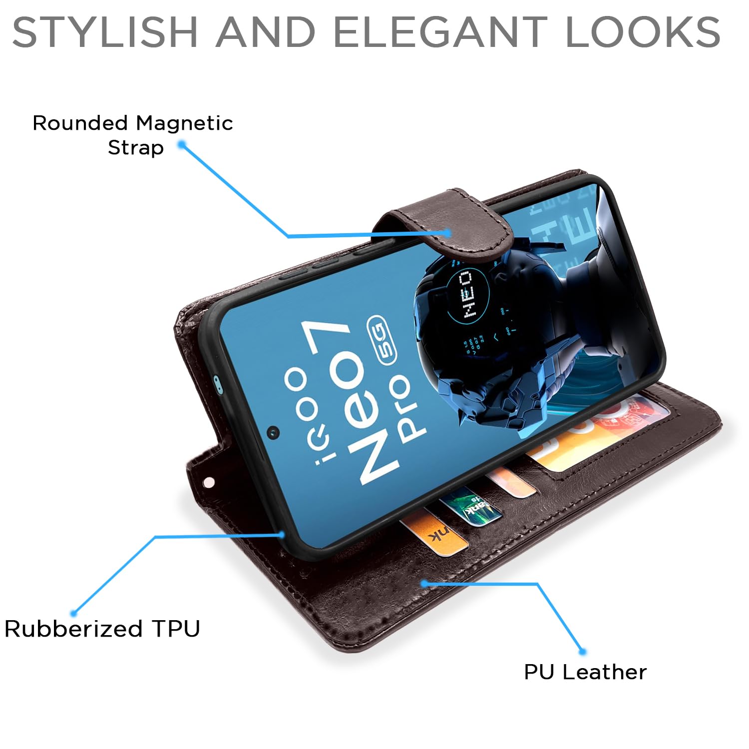 Coffee Wallet flip case for iQOO Neo 7 Pro 5G – Pikkme – photo 3