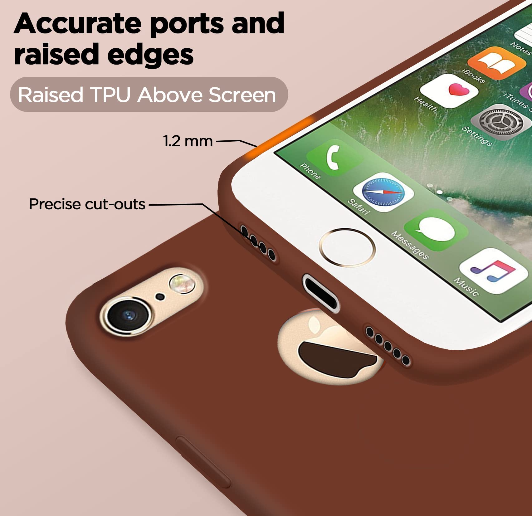 Pikkme iPhone 6/6S Soft Silicone brown mobile cover – photo 2