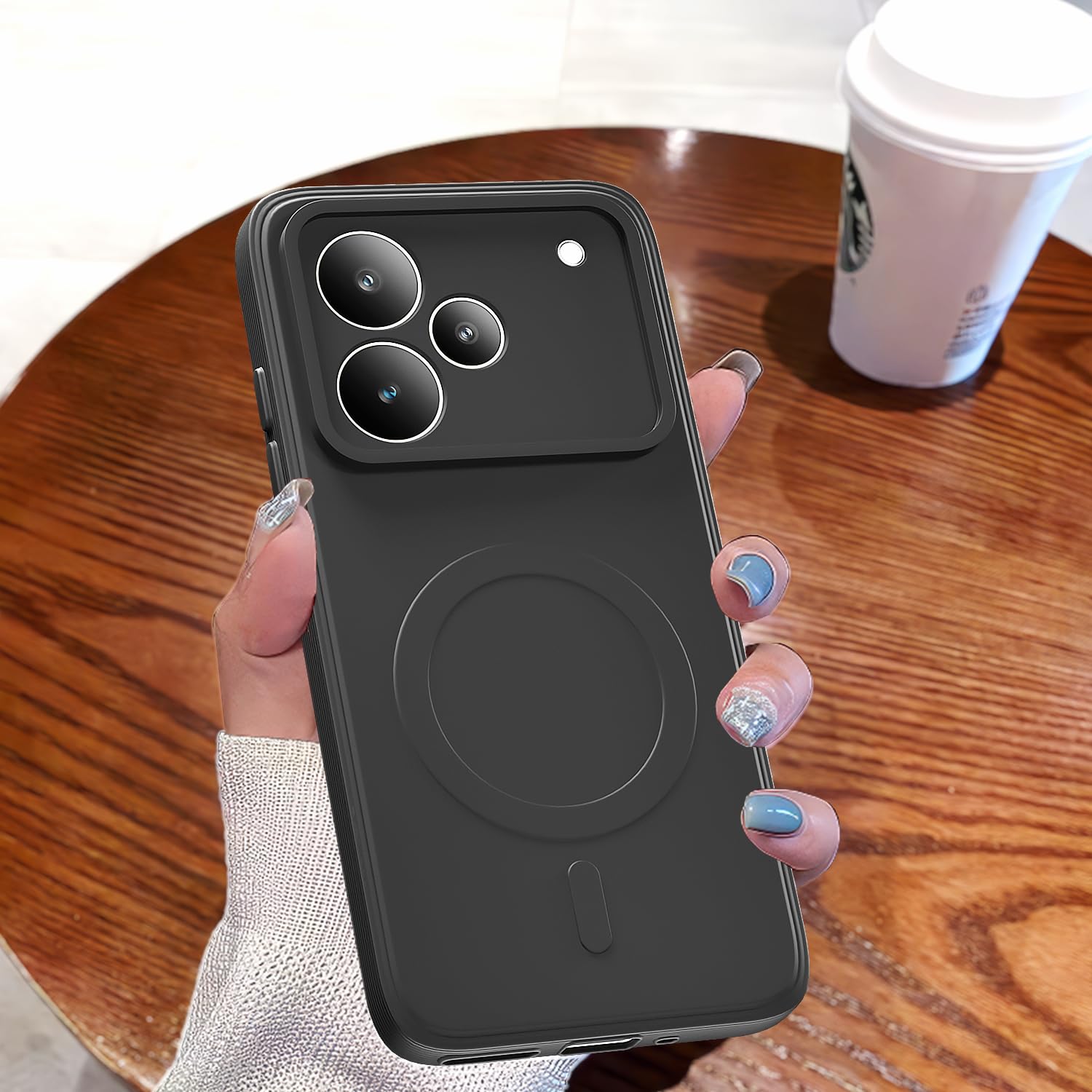 Pikkme black MagSafe mobile back cover for Realme P4 Pro 5G – photo 7