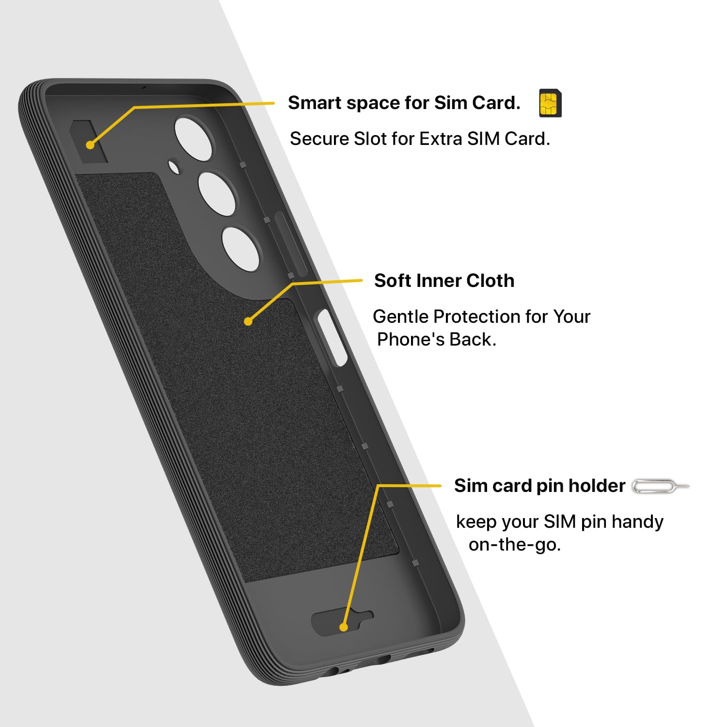 Pikkme Samsung Galaxy A14 5G Gencase Back Cover (Grey)