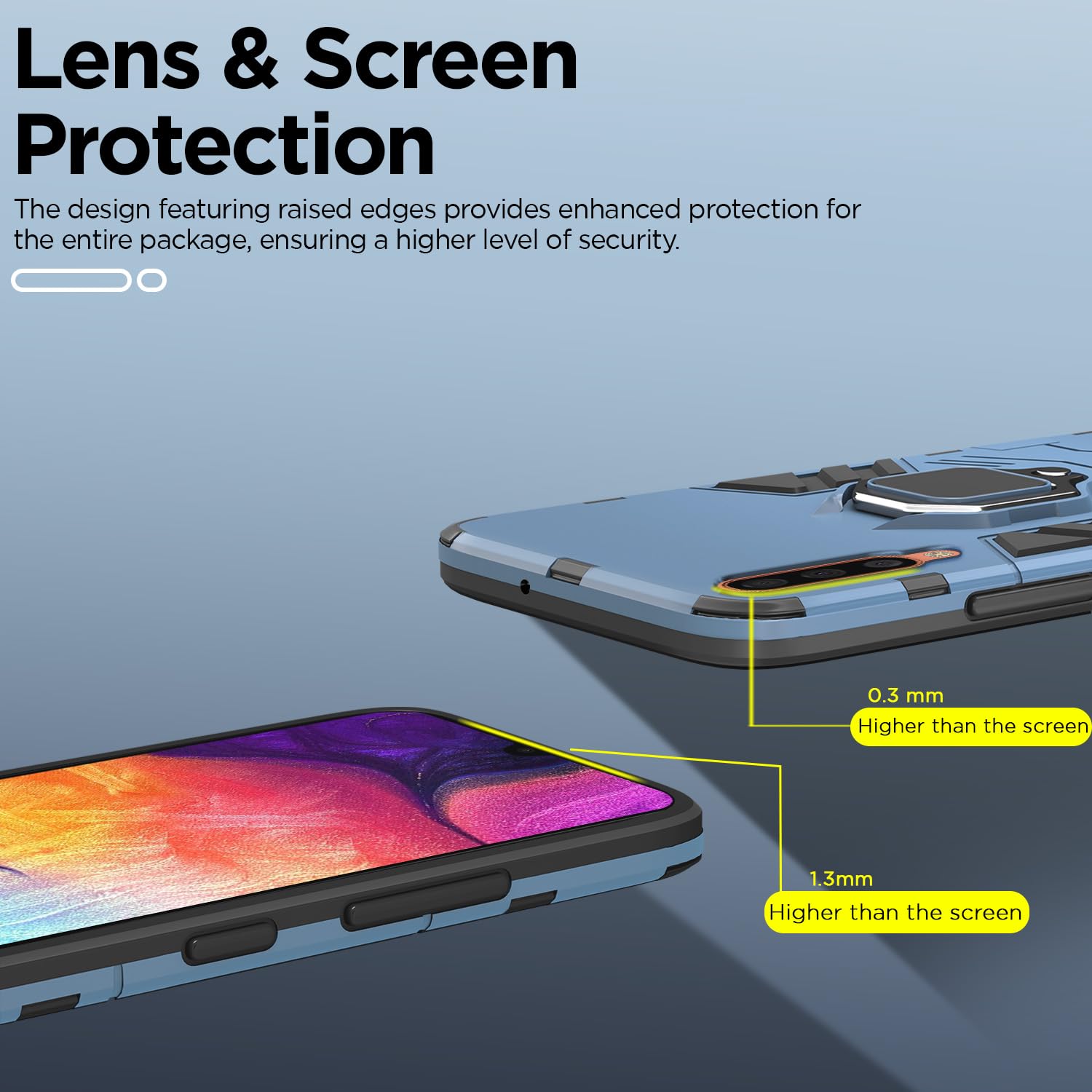 Pikkme Samsung Galaxy A50 / A50s / A30s D5 Tough Armor Back Cover | Blue