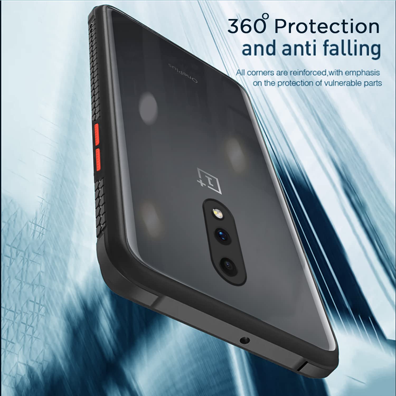 Pikkme black Clear back cover for OnePlus 7 – photo 2
