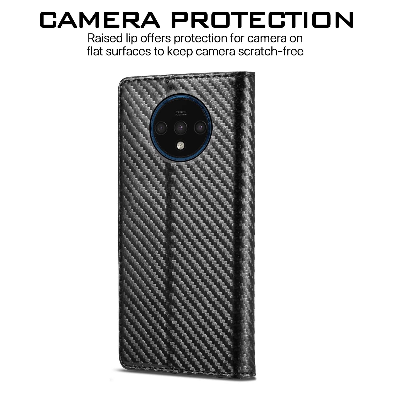 Pikkme black Wallet wallet flip cover for OnePlus 7T – photo 4