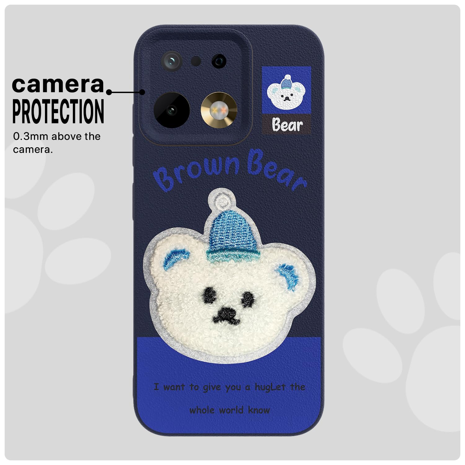Realme 16 Pro 5G Plush Patch back cover in blue by Pikkme – photo 6