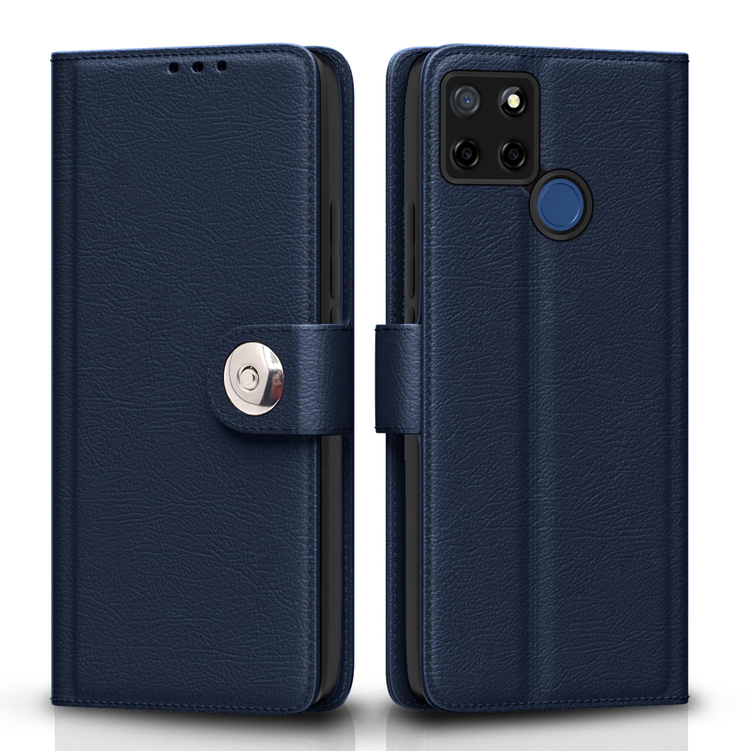 Pikkme blue wallet flip cover for Realme C12/Narzo 20/Narzo 30A/C25