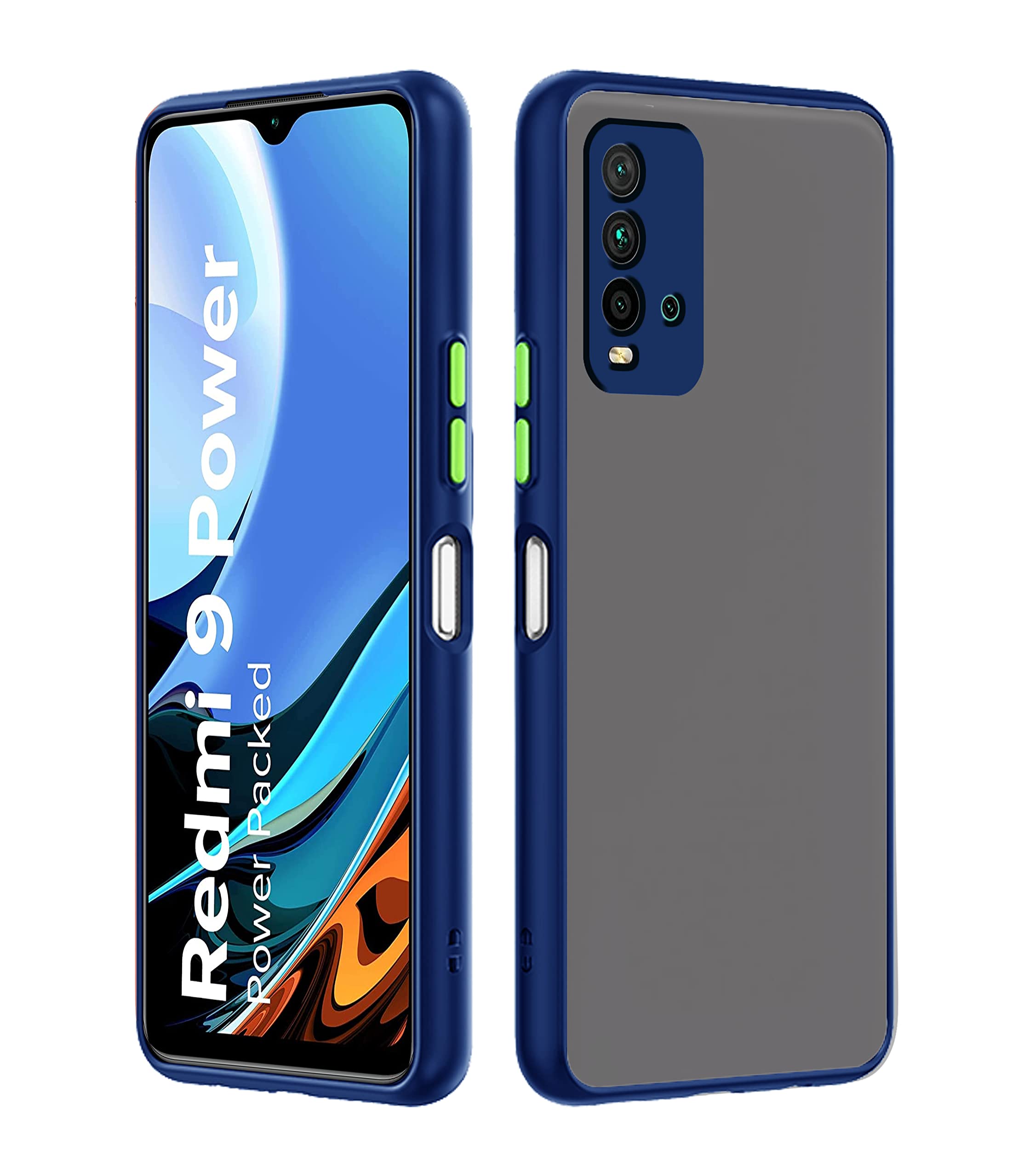 Redmi 9 Power Matte phone cover in blue by Pikkme