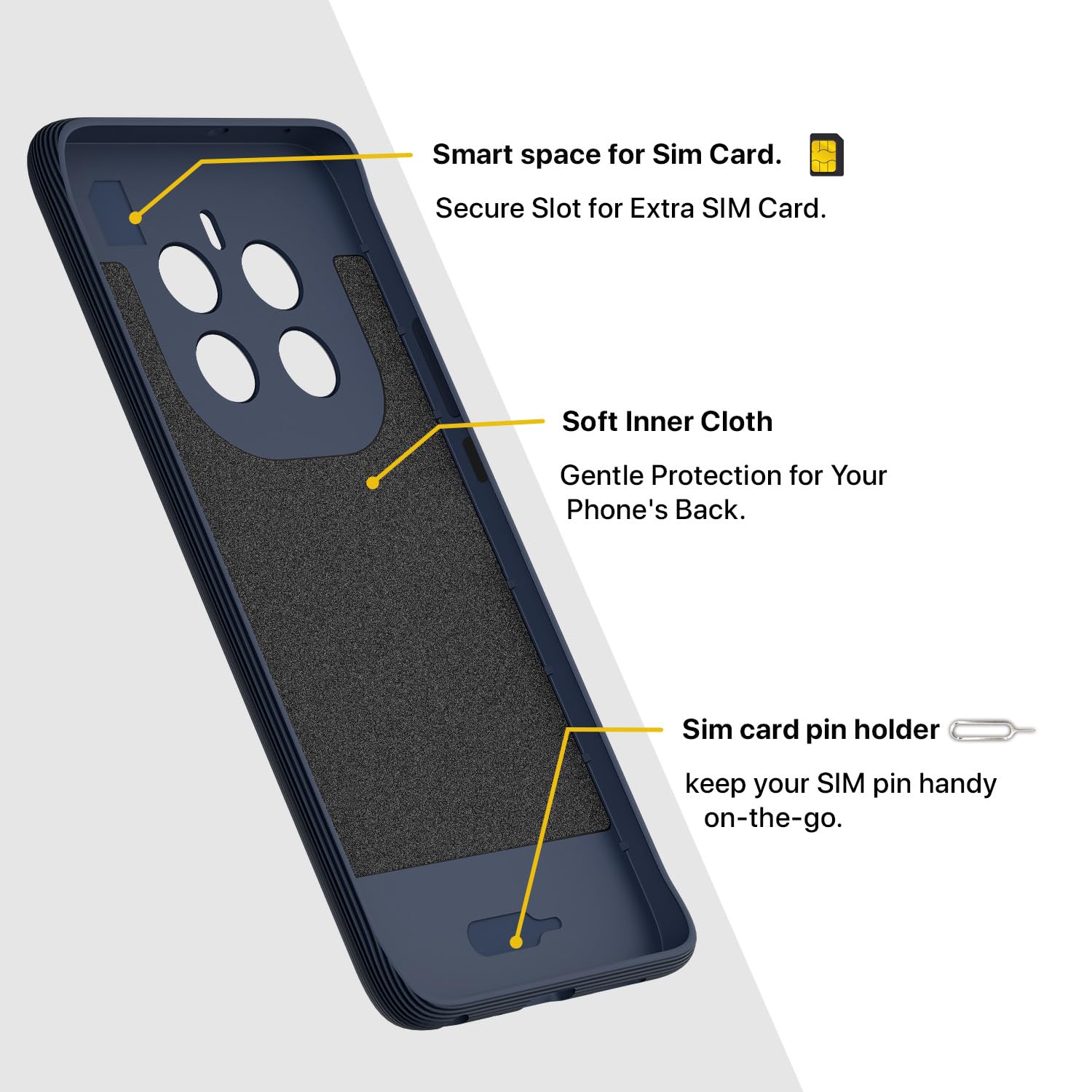 Pikkme Realme 12 Plus 5G / P1 5G / Narzo 70 5G / 70 Pro 5G Gencase Back Cover (Blue)