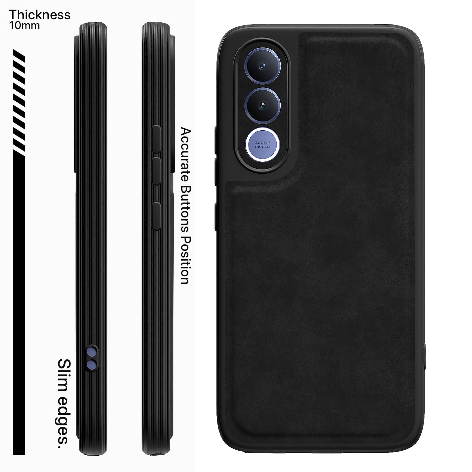 Vivo V70 FE 5G phone cover in black by Pikkme – photo 3