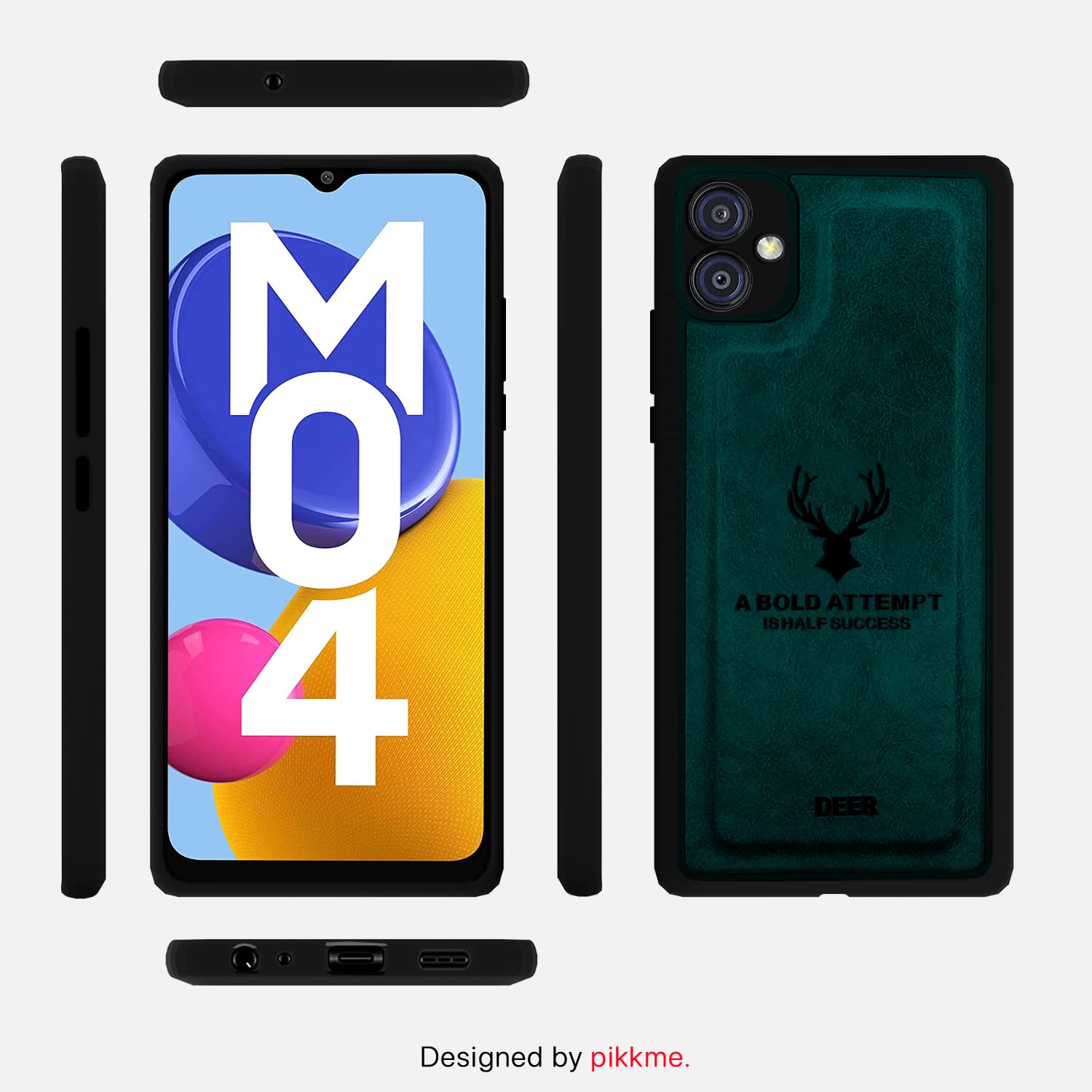 Pikkme blue Leather mobile back cover for Samsung M04 – photo 3