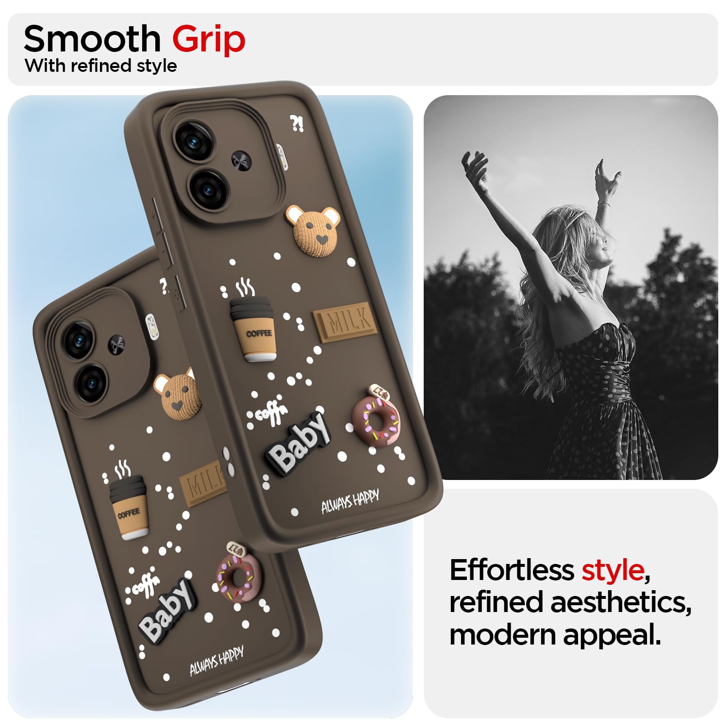 Pikkme iQOO Neo 10R/Z9 Turbo/Vivo Y200 GT 5G brown back cover – photo 2