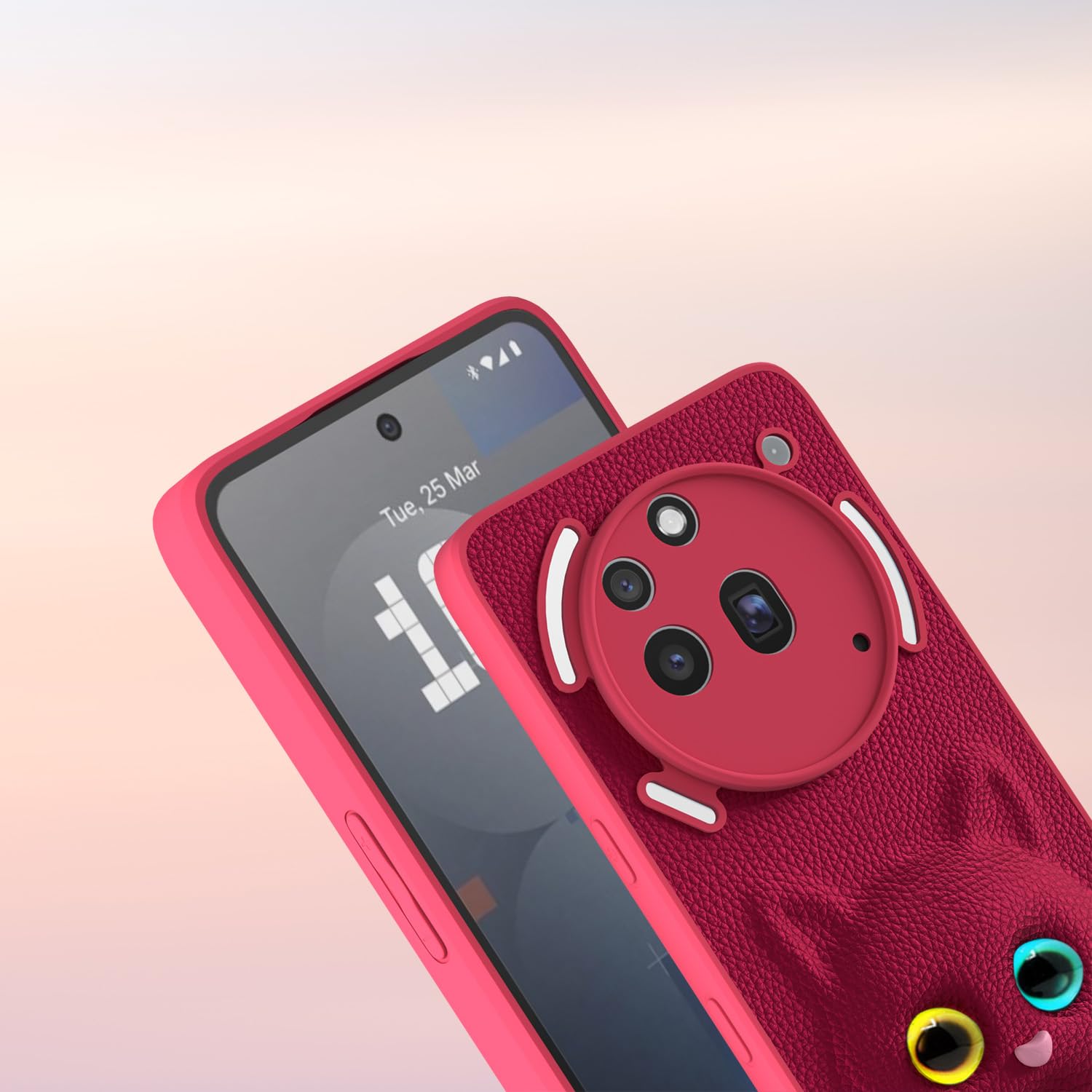 Pikkme Nothing Phone 3a Pro 5G Kitty Back Cover (Pink)