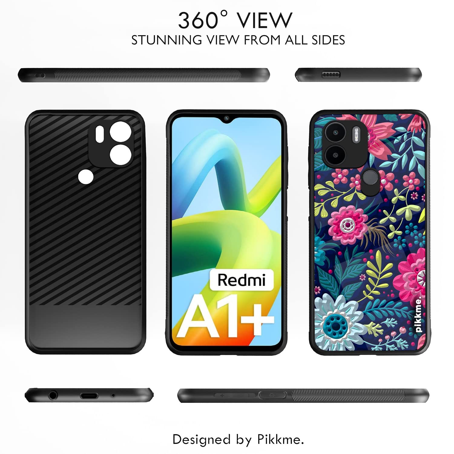 Pikkme Flower mobile back cover for Redmi A1 Plus/A2 Plus/Poco C50 – photo 2