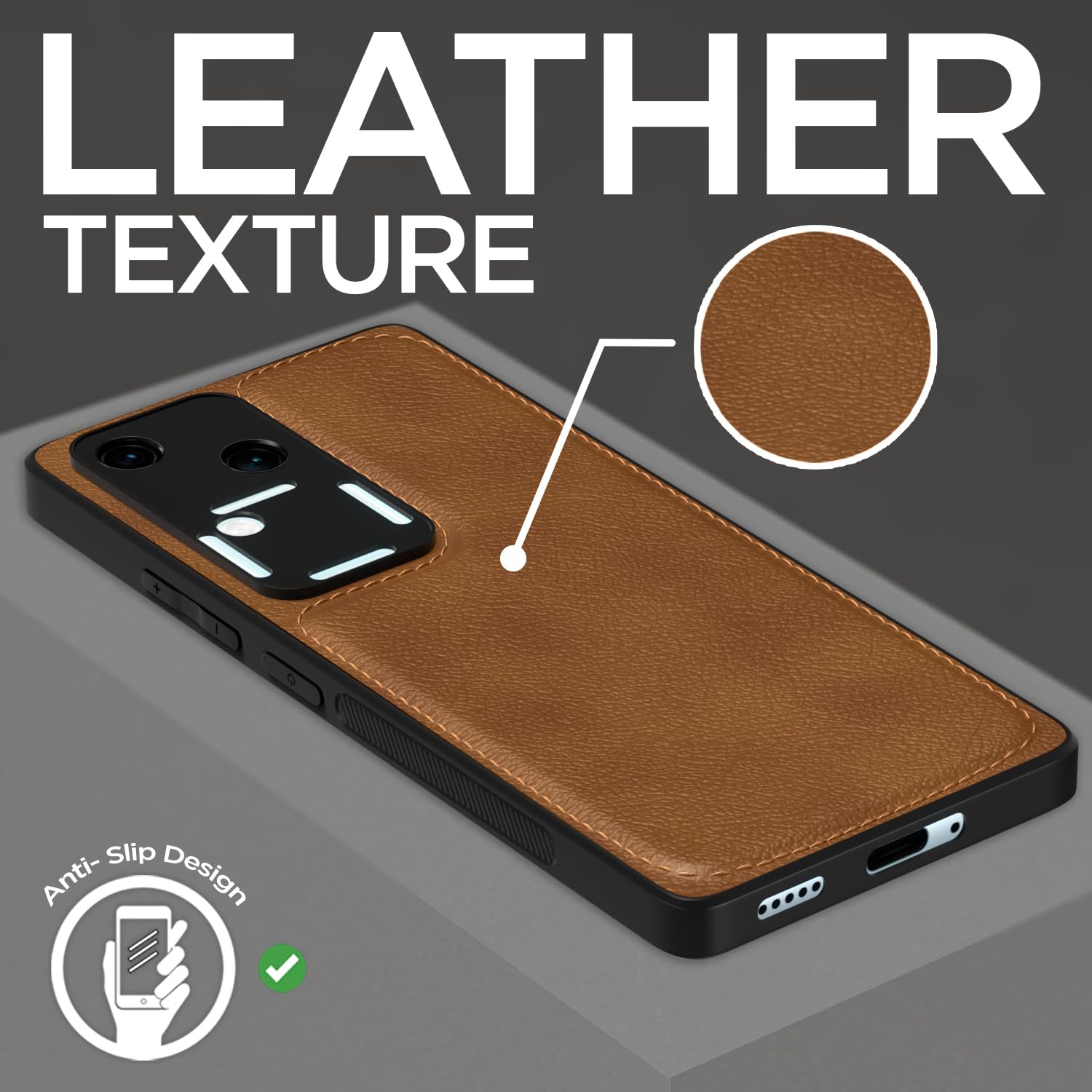 Pikkme Vivo V30 / V30 Pro 5G Leatherback Back Case | Brown