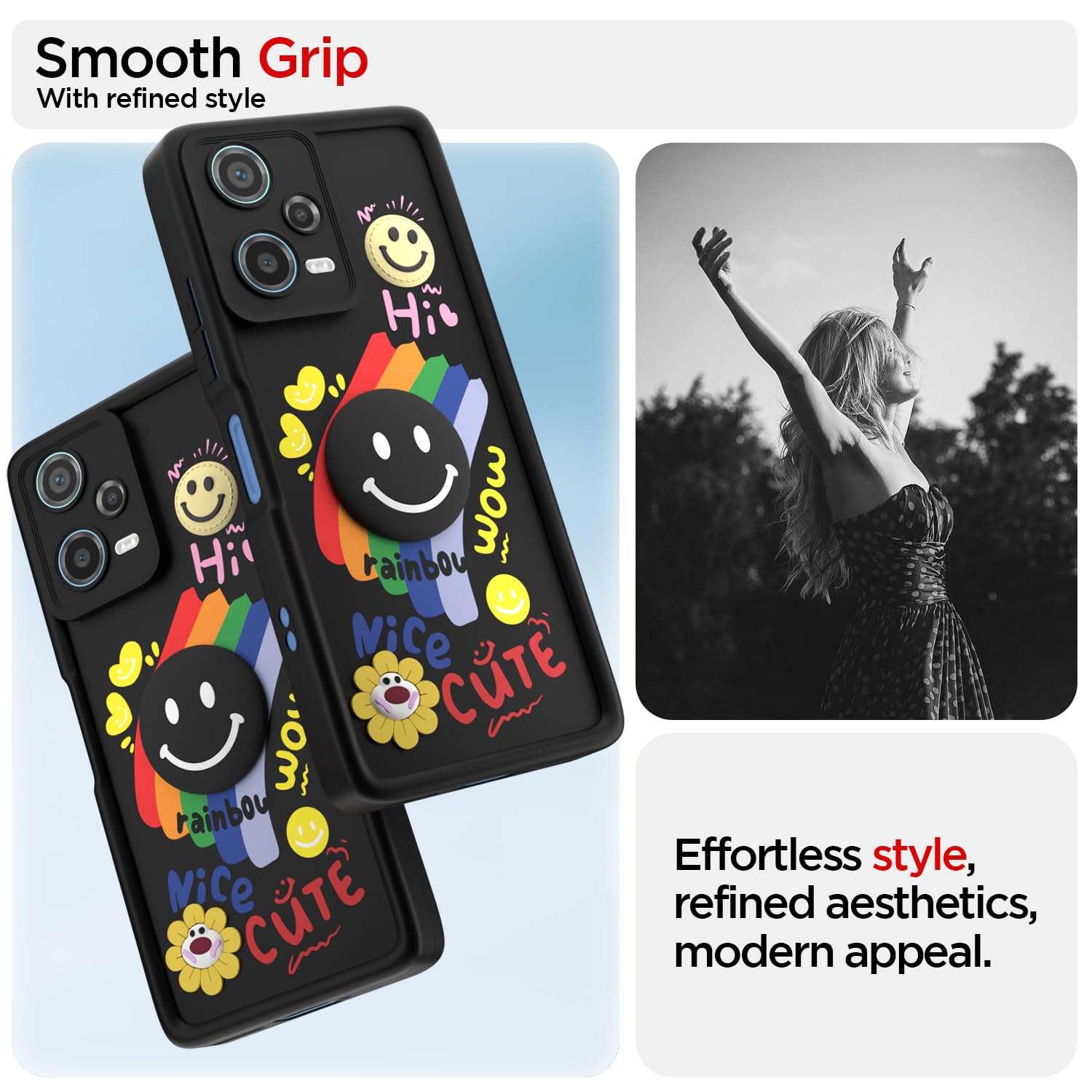 Pikkme Redmi Note 12 Soft Silicone black phone cover – photo 2