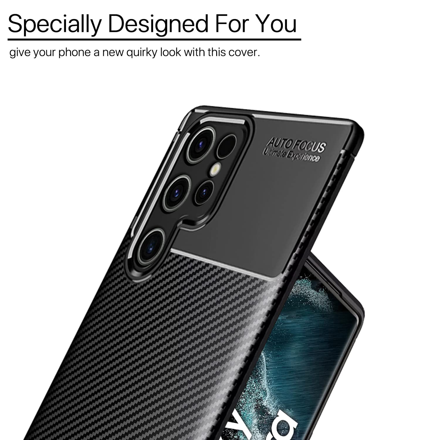 Samsung S22 Ultra 5G Carbon mobile back cover in black by Pikkme – photo 6