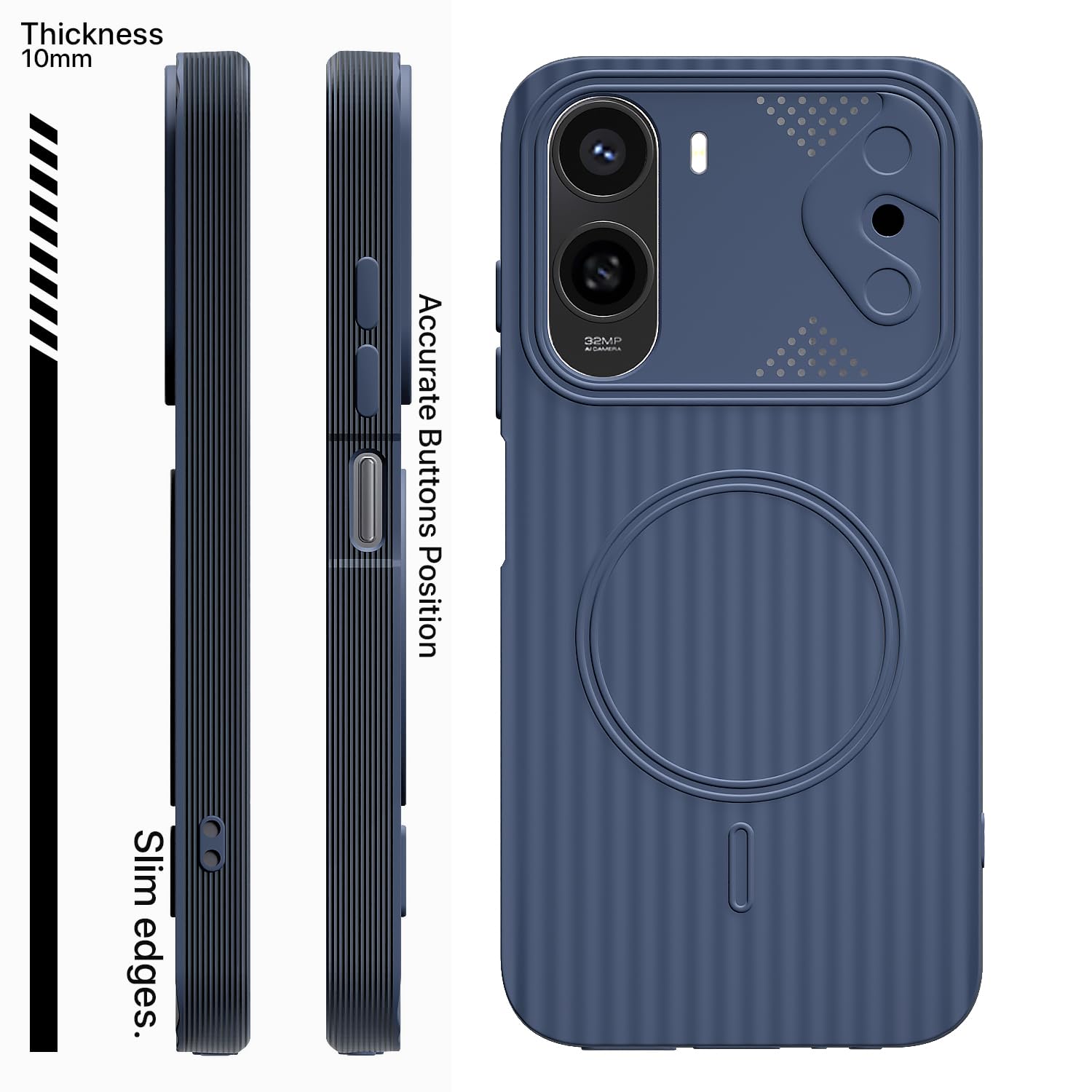 Pikkme blue back cover for Redmi A7 Pro/Poco C85x 5G/C81 – photo 3
