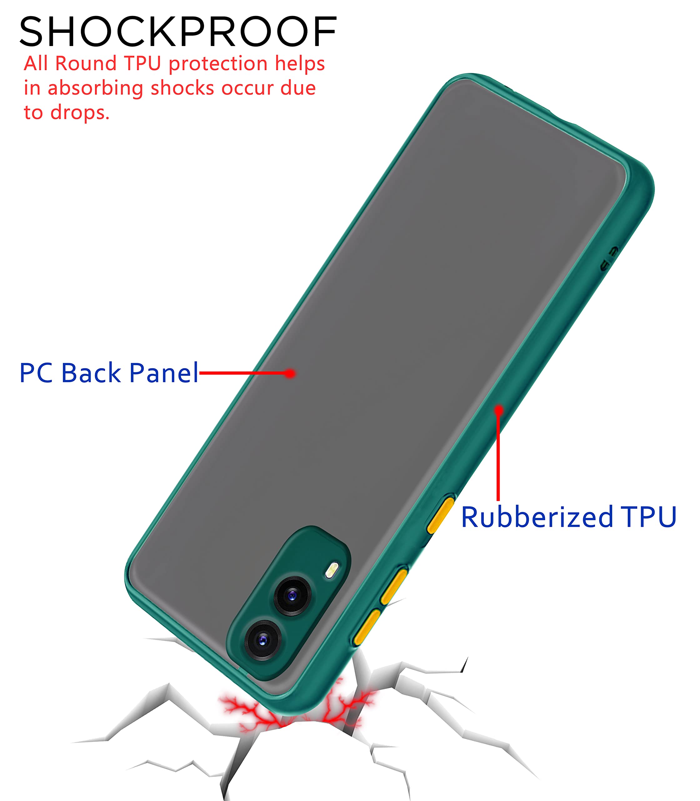 Vivo V21e 5G Hybrid phone cover in green by Pikkme – photo 4