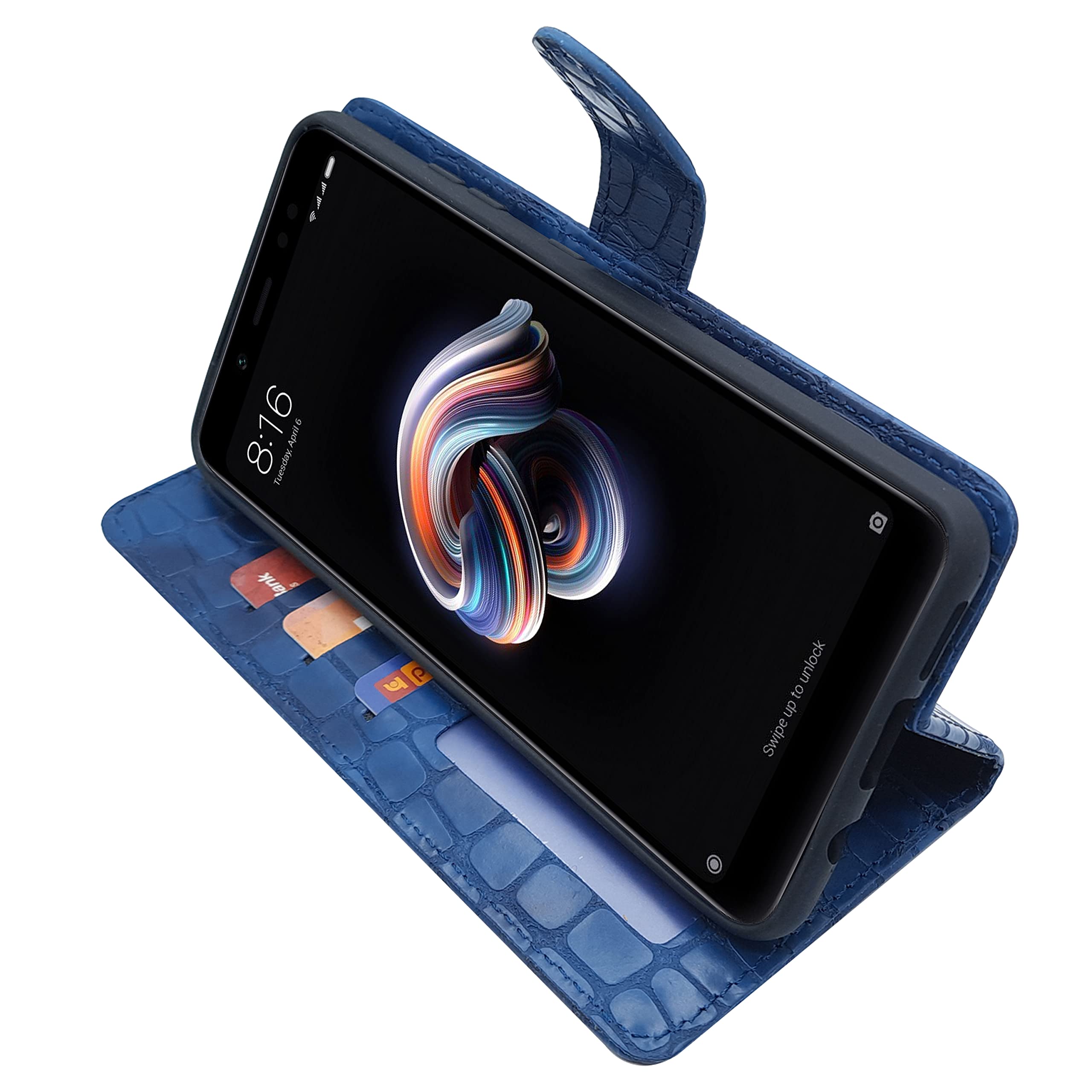 Pikkme blue Wallet flip case for Redmi Note 5 Pro – photo 4