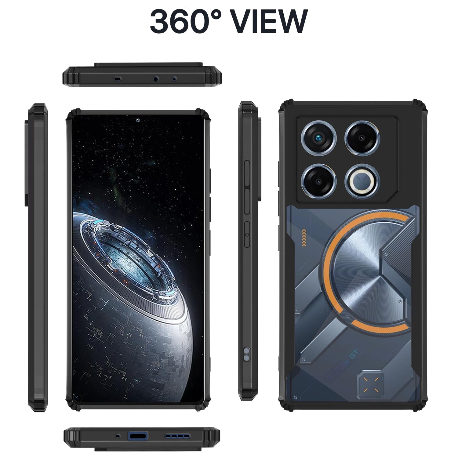 Pikkme Infinix GT 20 Pro 5G Eagle Back Cover (Black)