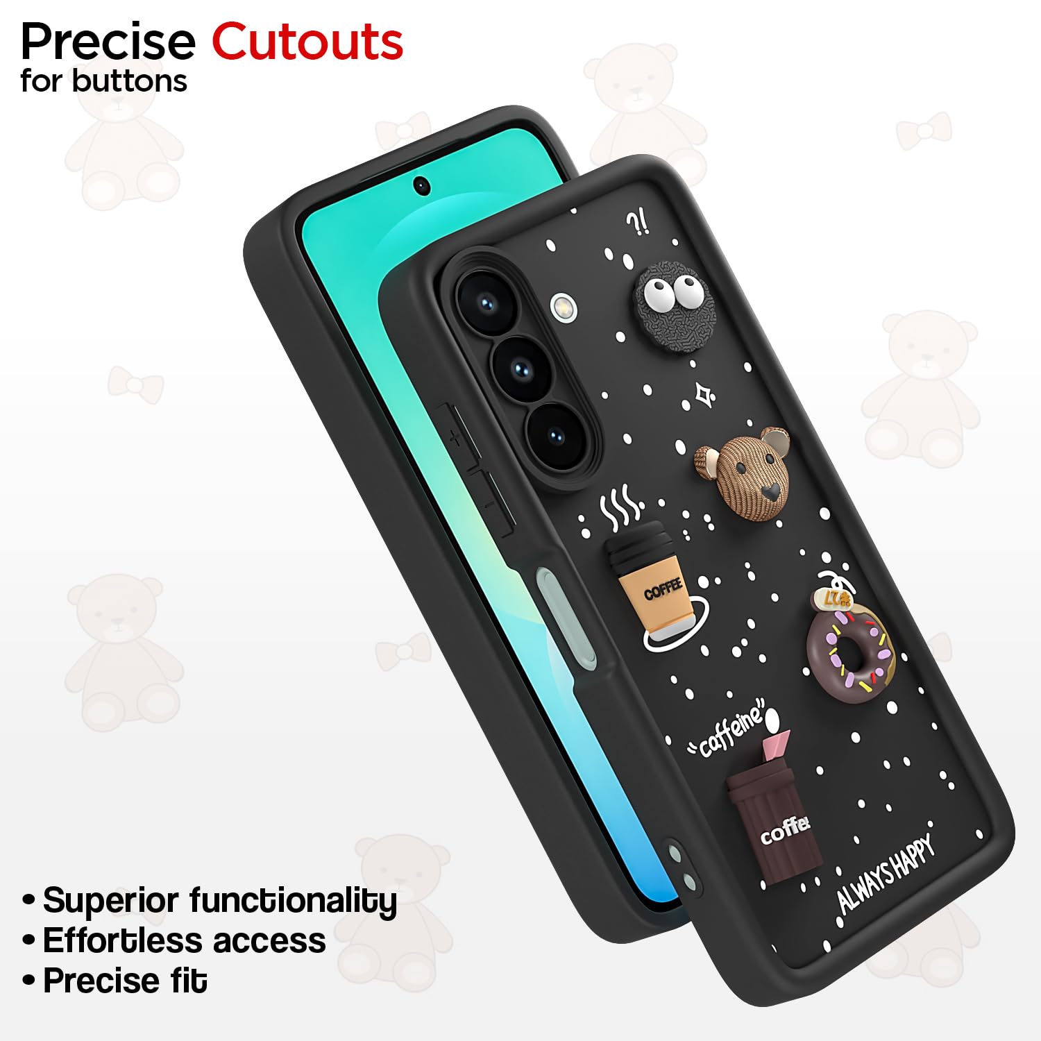 Pikkme black Bear Coffee back cover for Samsung A27/M47 5G – photo 6