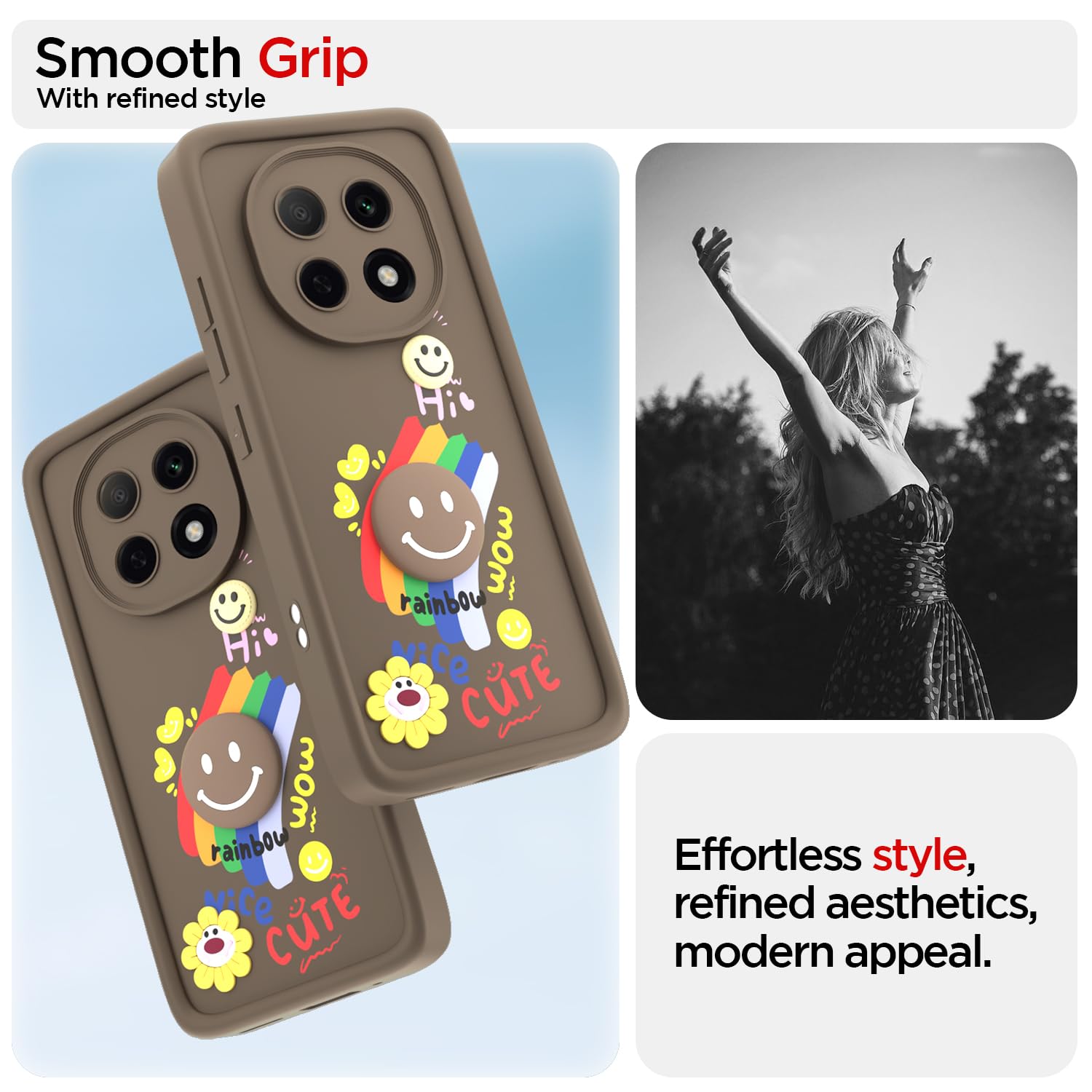 Oppo F29 Pro 5G Soft Silicone back cover in brown by Pikkme – photo 2