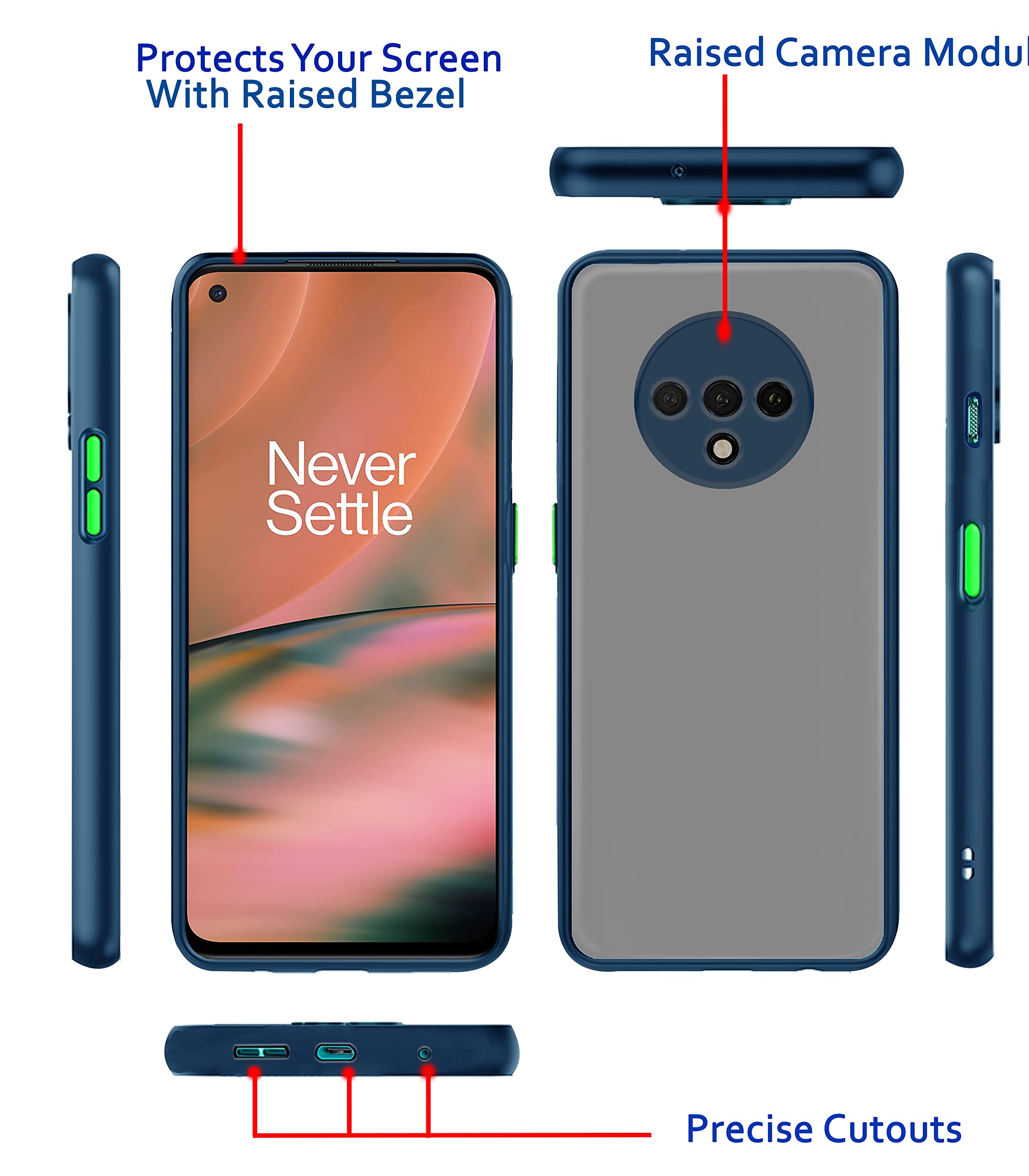 Blue mobile back cover for OnePlus 7T – Pikkme – photo 3