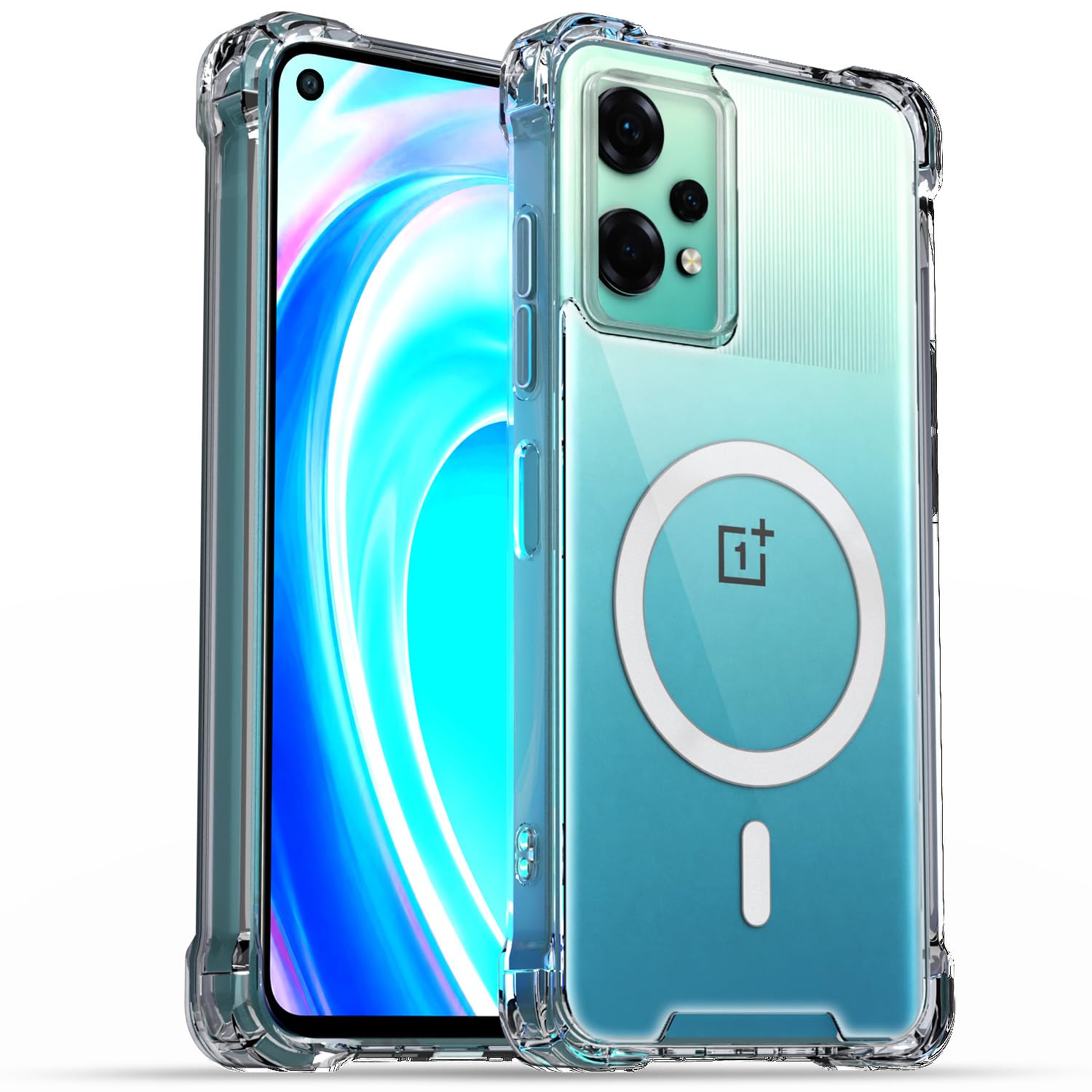 Pikkme transparent mag-safe MagSafe mobile cover for OnePlus Nord CE 2 Lite 5G