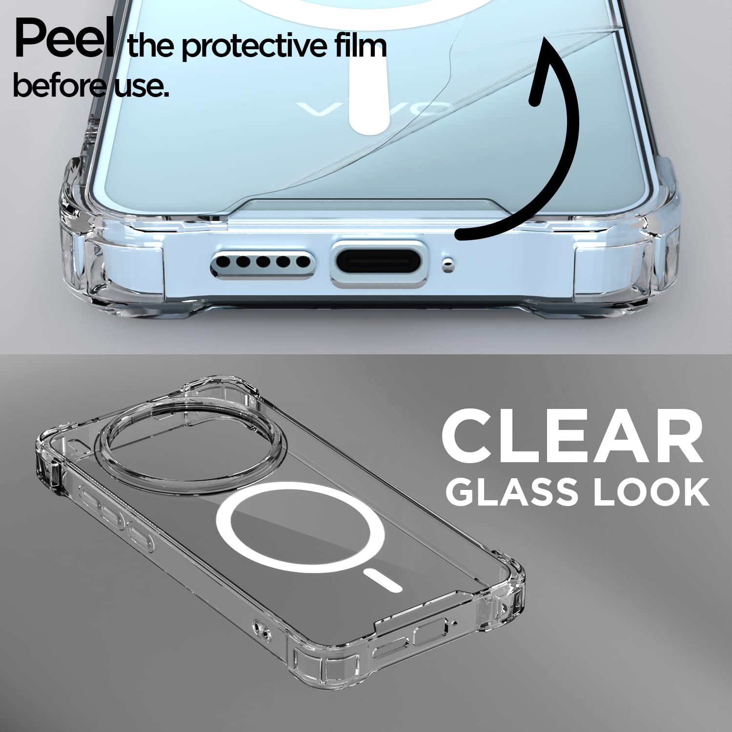 Pikkme Vivo X300 5G transparent mag-safe mobile cover – photo 3