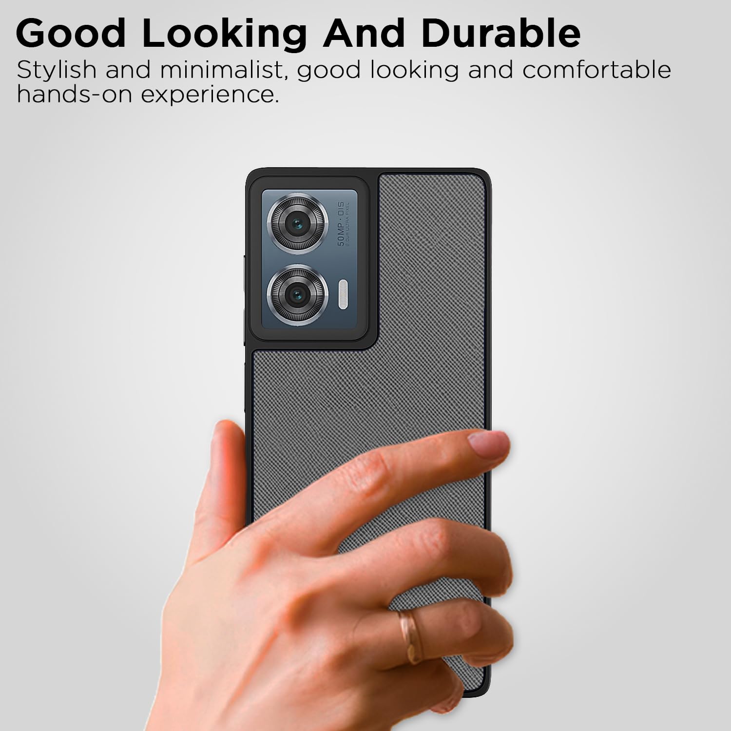 Grey mobile cover for Moto Edge 50 Fusion/G96 5G – Pikkme – photo 7