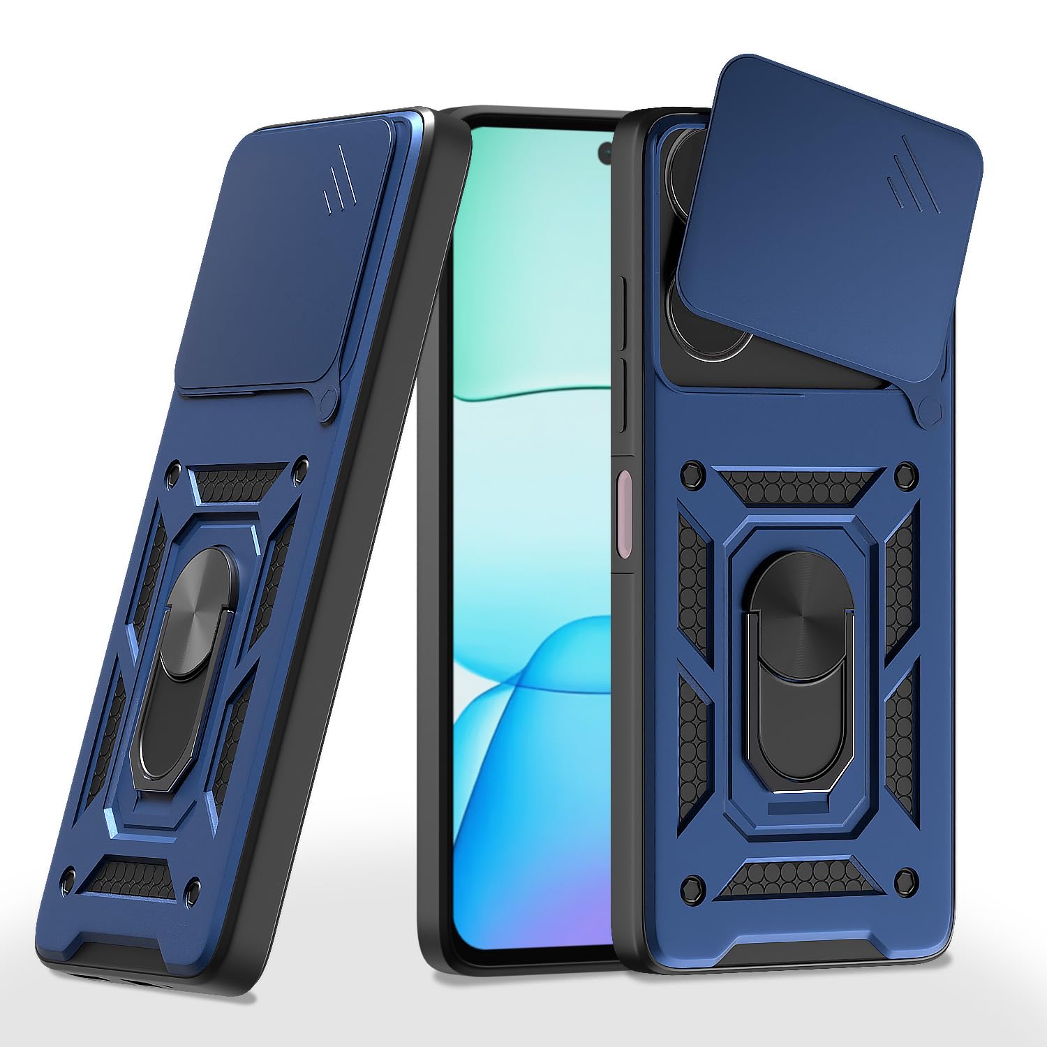 Pikkme blue mobile cover for Redmi 13/Poco M6 Plus 5G