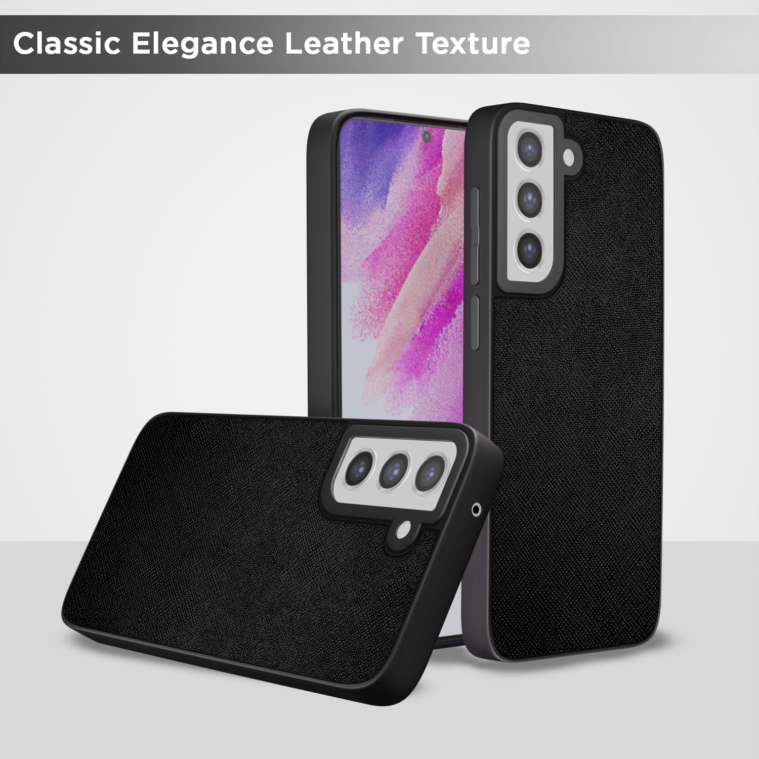 Samsung S21 FE 5G Leatherback back cover in black by Pikkme – photo 6