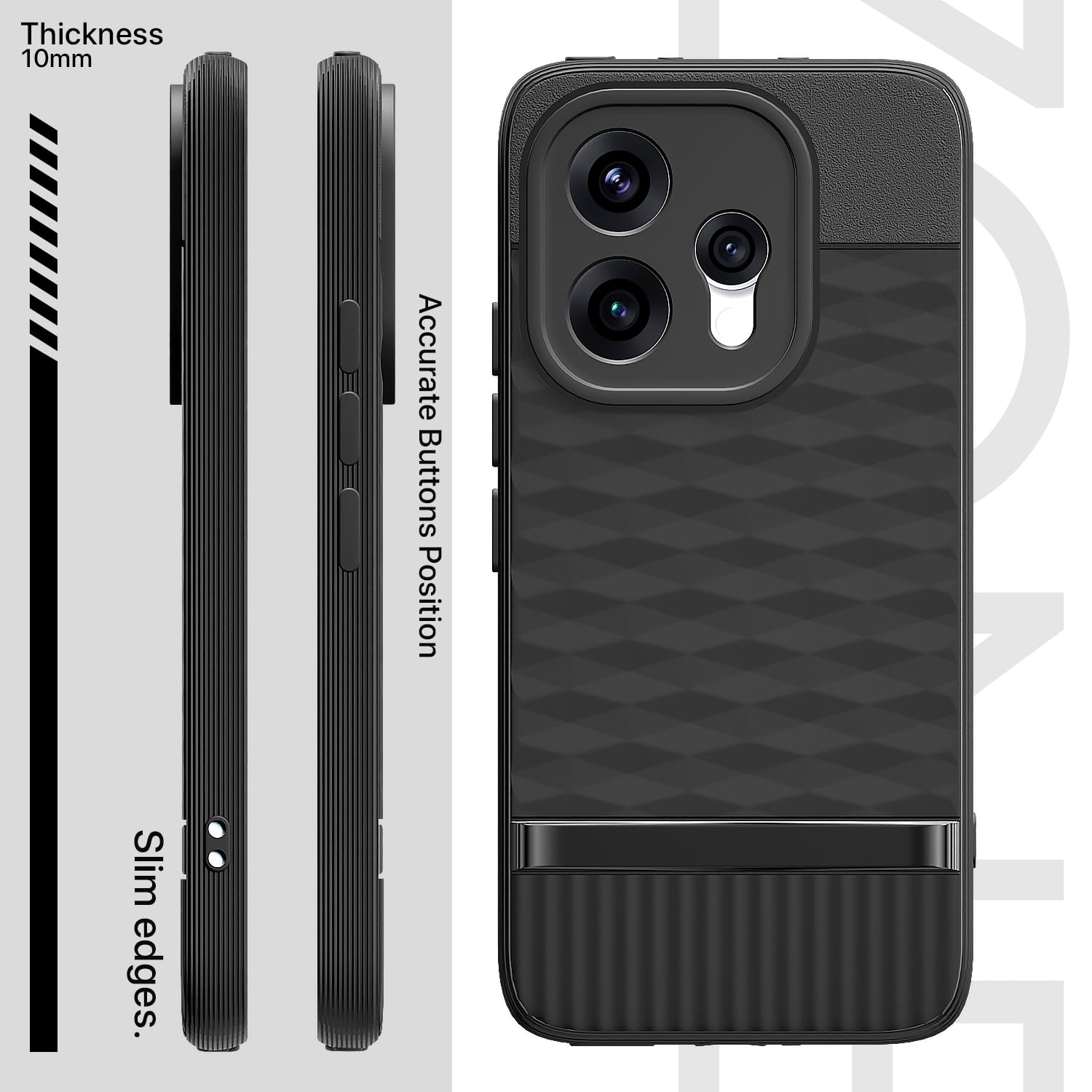 Pikkme black mobile cover for Oppo Reno 15 5G – photo 3