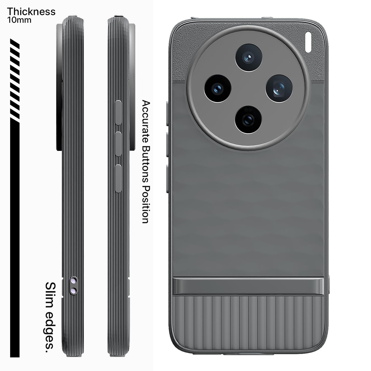Pikkme Vivo X200T 5G Silicone grey mobile cover – photo 3