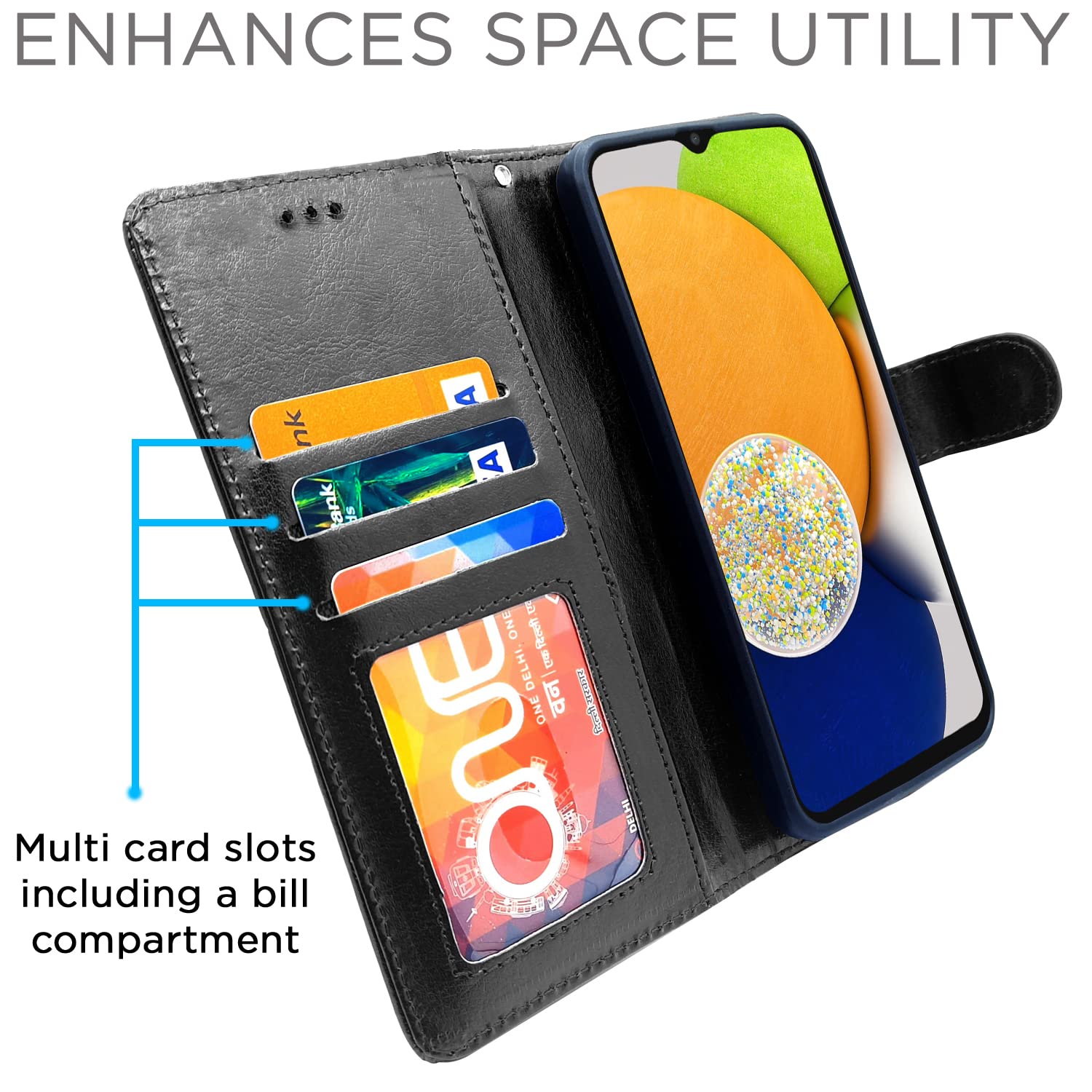 Pikkme Samsung Galaxy A03 Vintage Flip Cover Cover (Black)