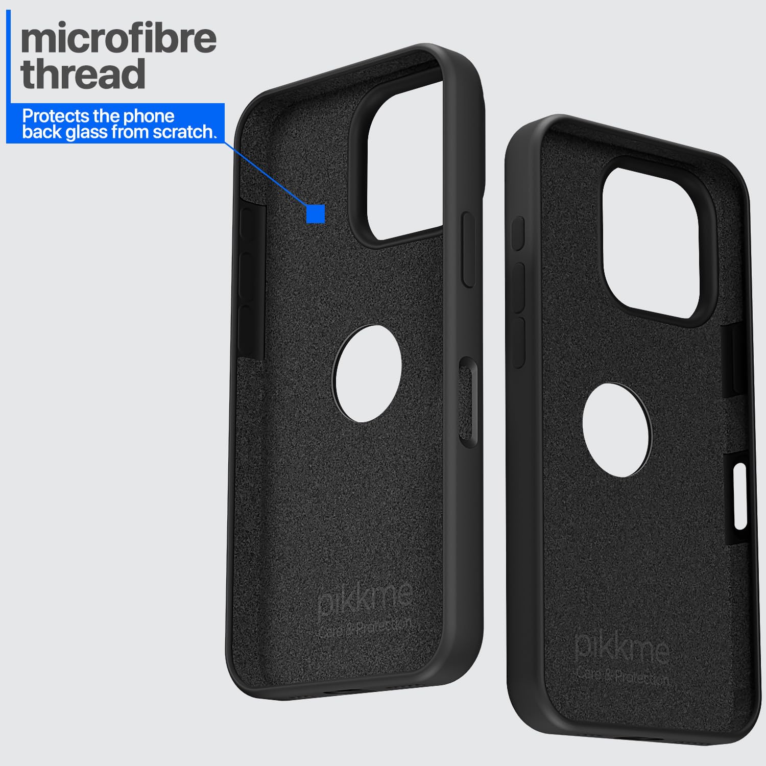 Pikkme iPhone 16 Pro Max Super Soft Silicone Back Cover (Black)