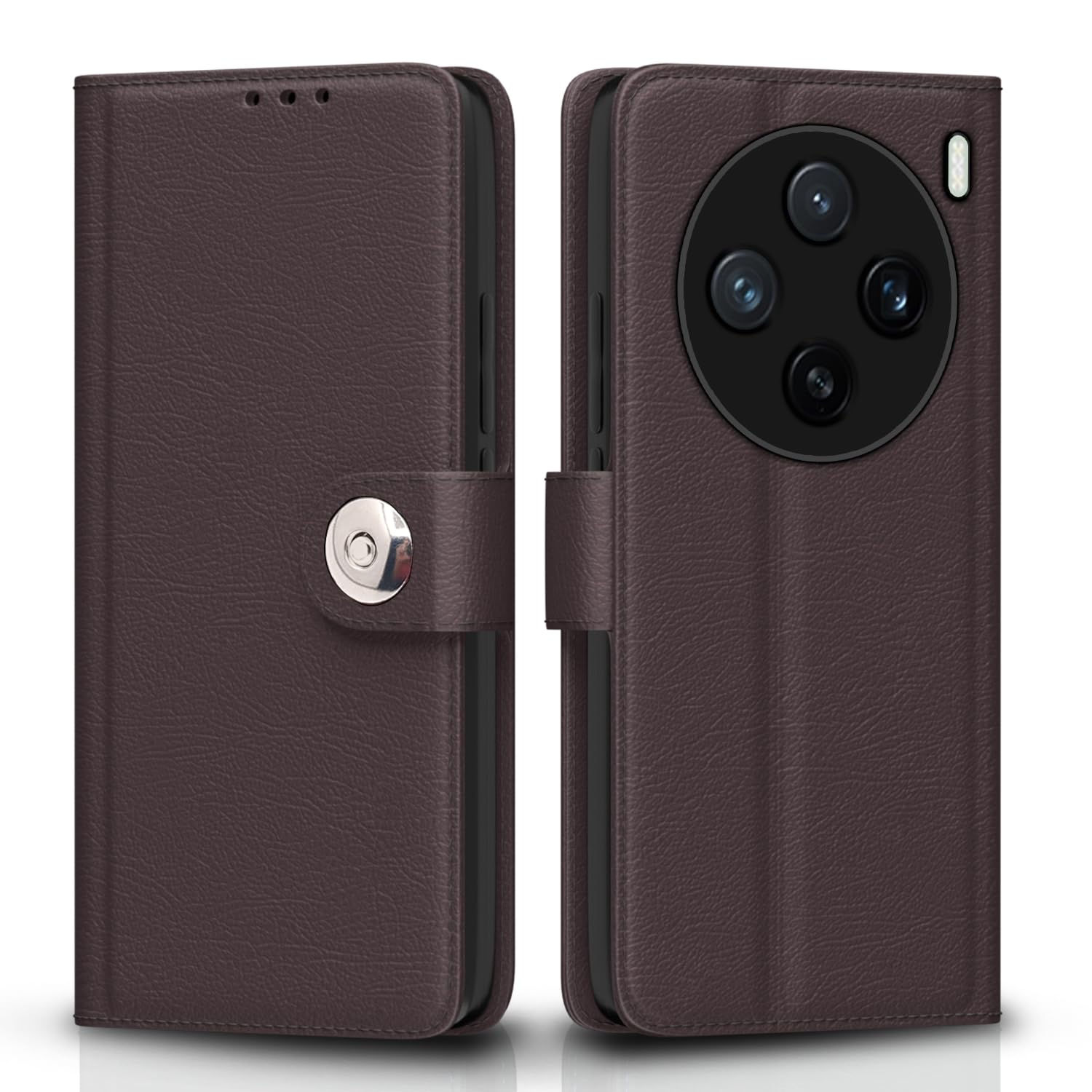 Pikkme Vivo X200 5G Button coffee flip cover