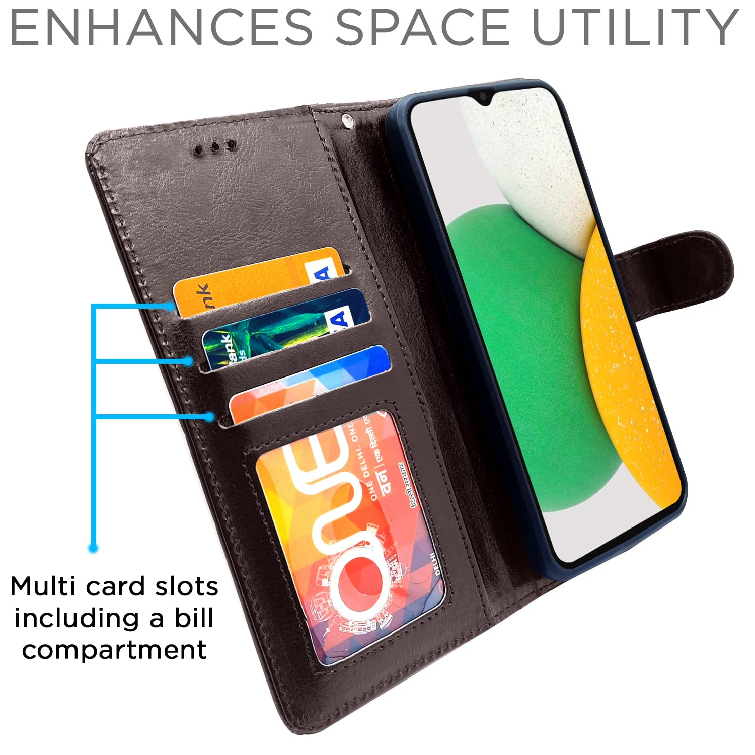 Pikkme Samsung Galaxy A03 Core Vintage Flip Cover (Coffee)