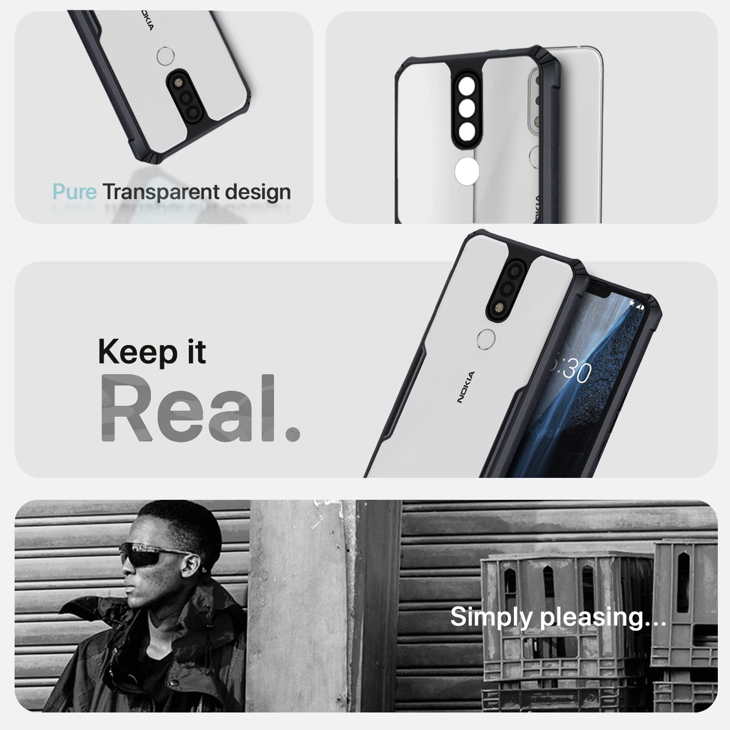 Black mobile cover for Nokia 6.1 Plus – Pikkme – photo 4