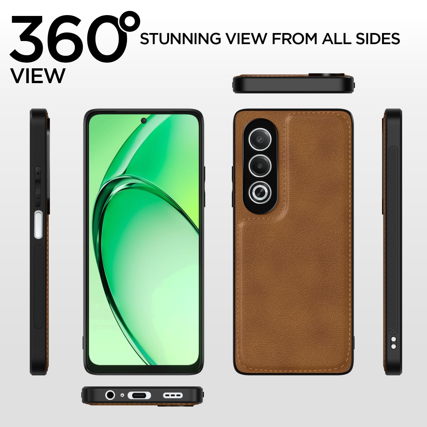 Pikkme Oppo K12x 5G Leatherback Back Case | Brown