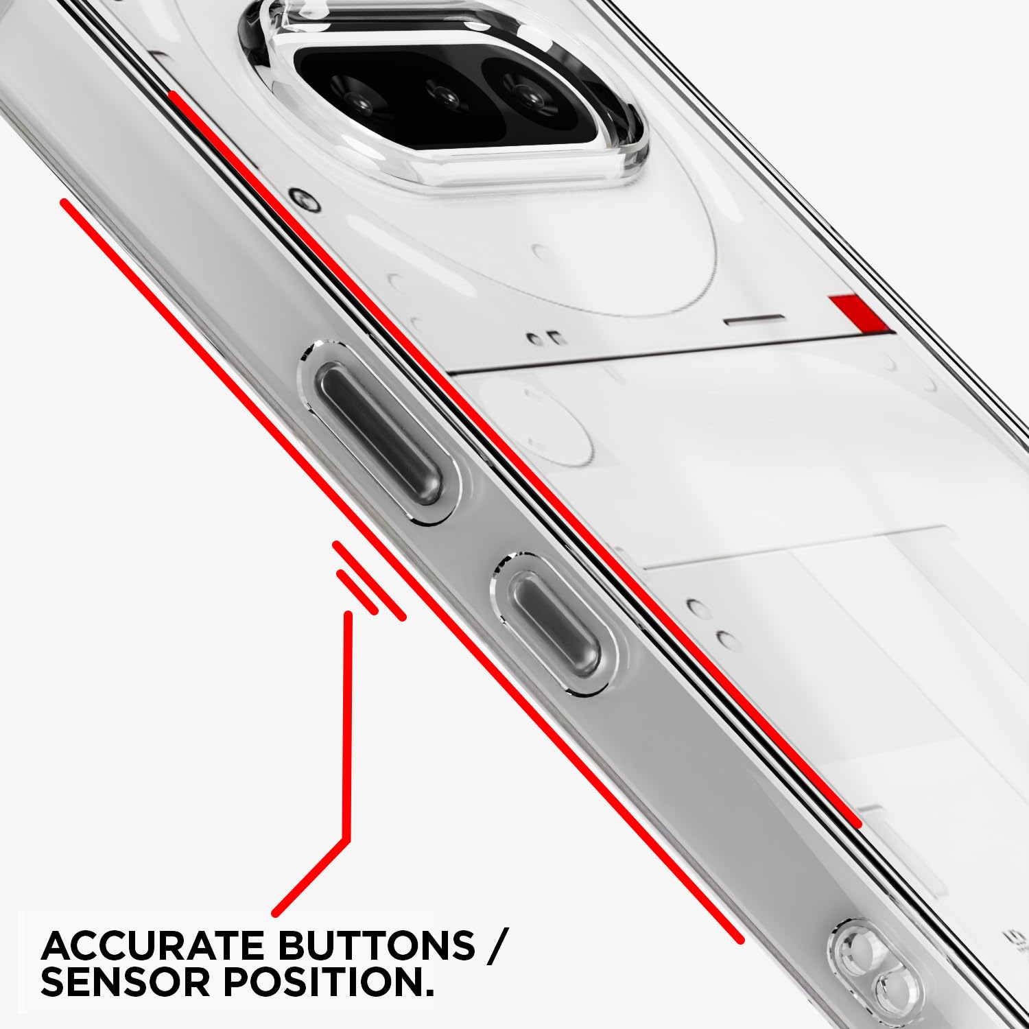 Pikkme Nothing Phone 3a 5G PC + TPU Clear Transparent Back Cover (Transparent)