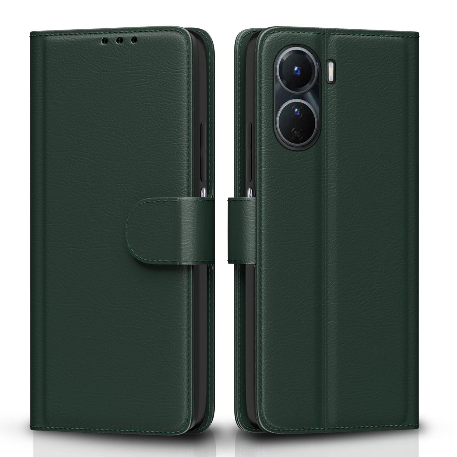 Green Wallet flip cover for Vivo Y16 – Pikkme