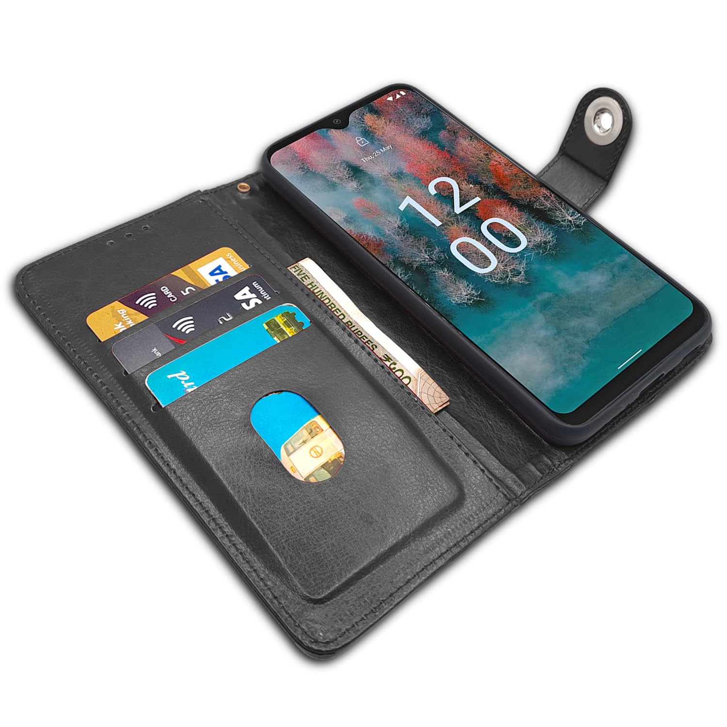 Pikkme black Button flip case for Nokia C12/C12 Pro – photo 3