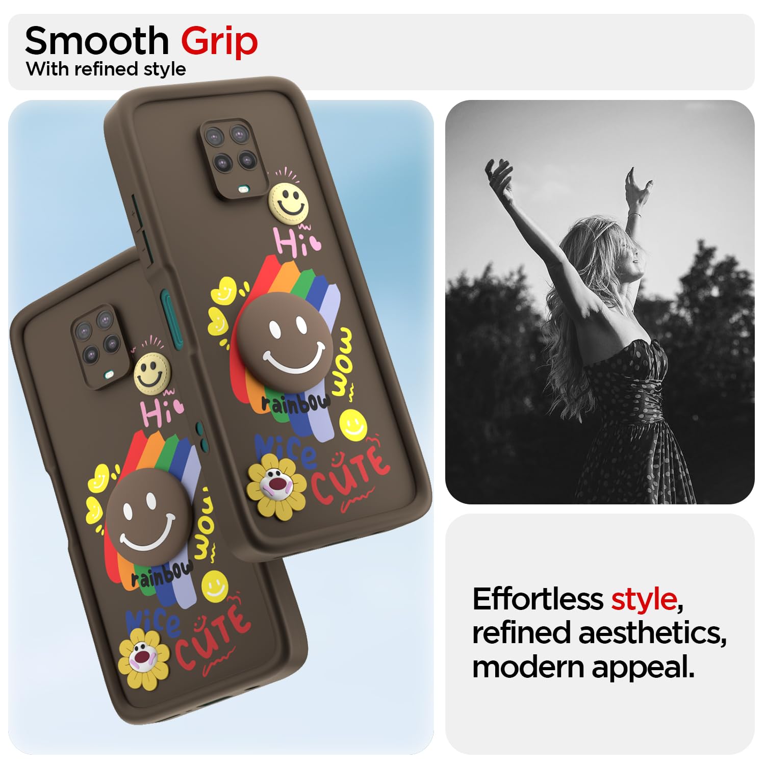 Brown mobile cover for Redmi Note 9 Pro/Note 9 Pro Max/Poco M2 Pro/Note 10 Lite – Pikkme – photo 2