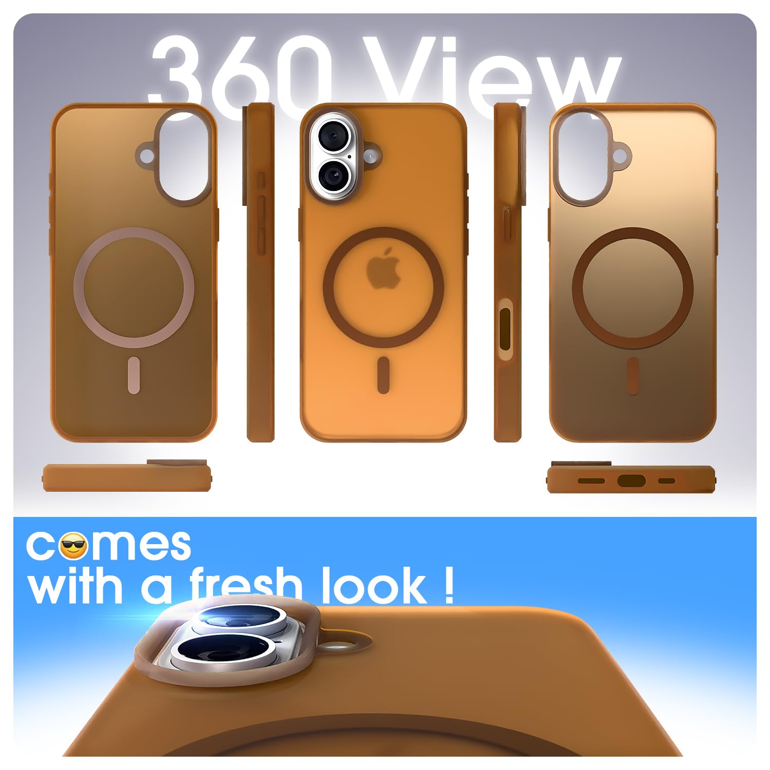Brown Soft Silicone mobile back cover for iPhone 16 – Pikkme – photo 2