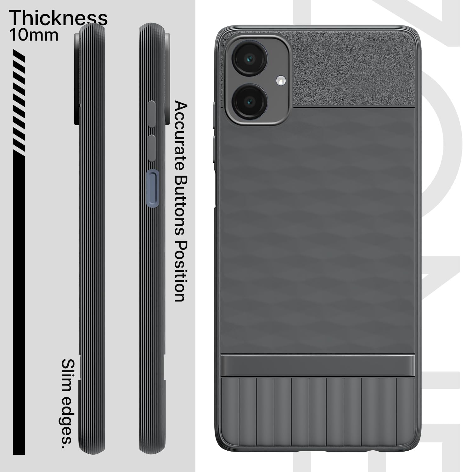 Pikkme Samsung Galaxy A06 Gencase Back Cover (Grey)